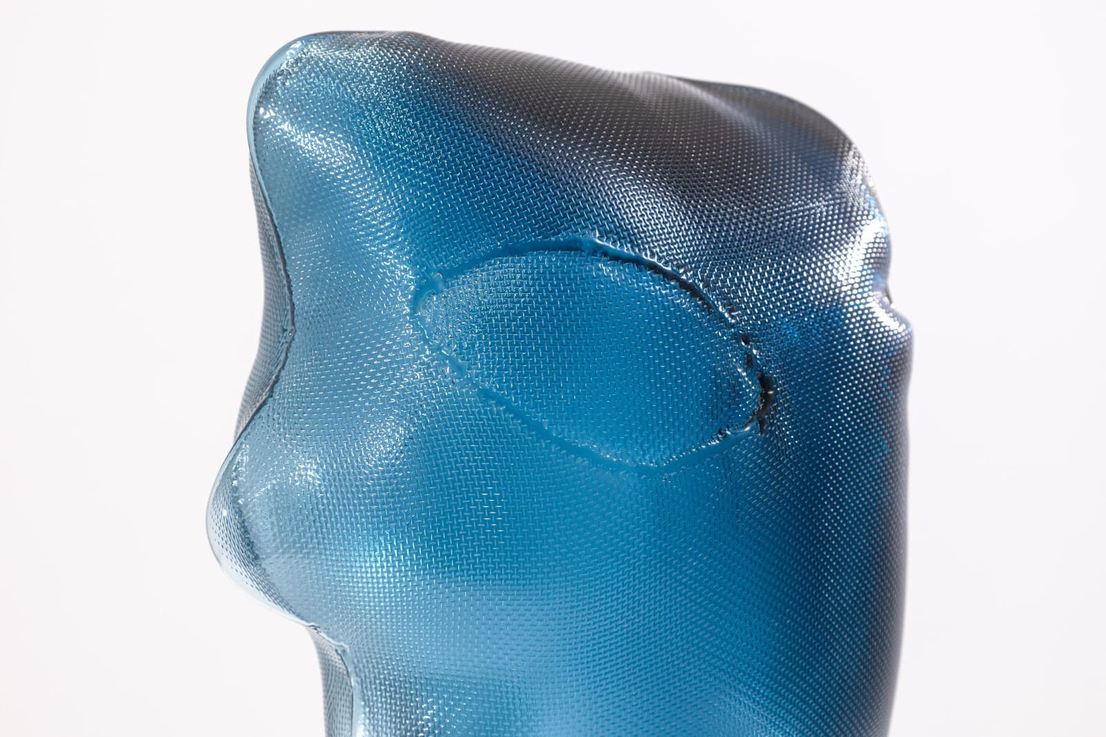 Vanessa Mitrani Roche Bobois Blue Head Hand-Blown Glass Contemporary Sculpture - Thumbnail 4