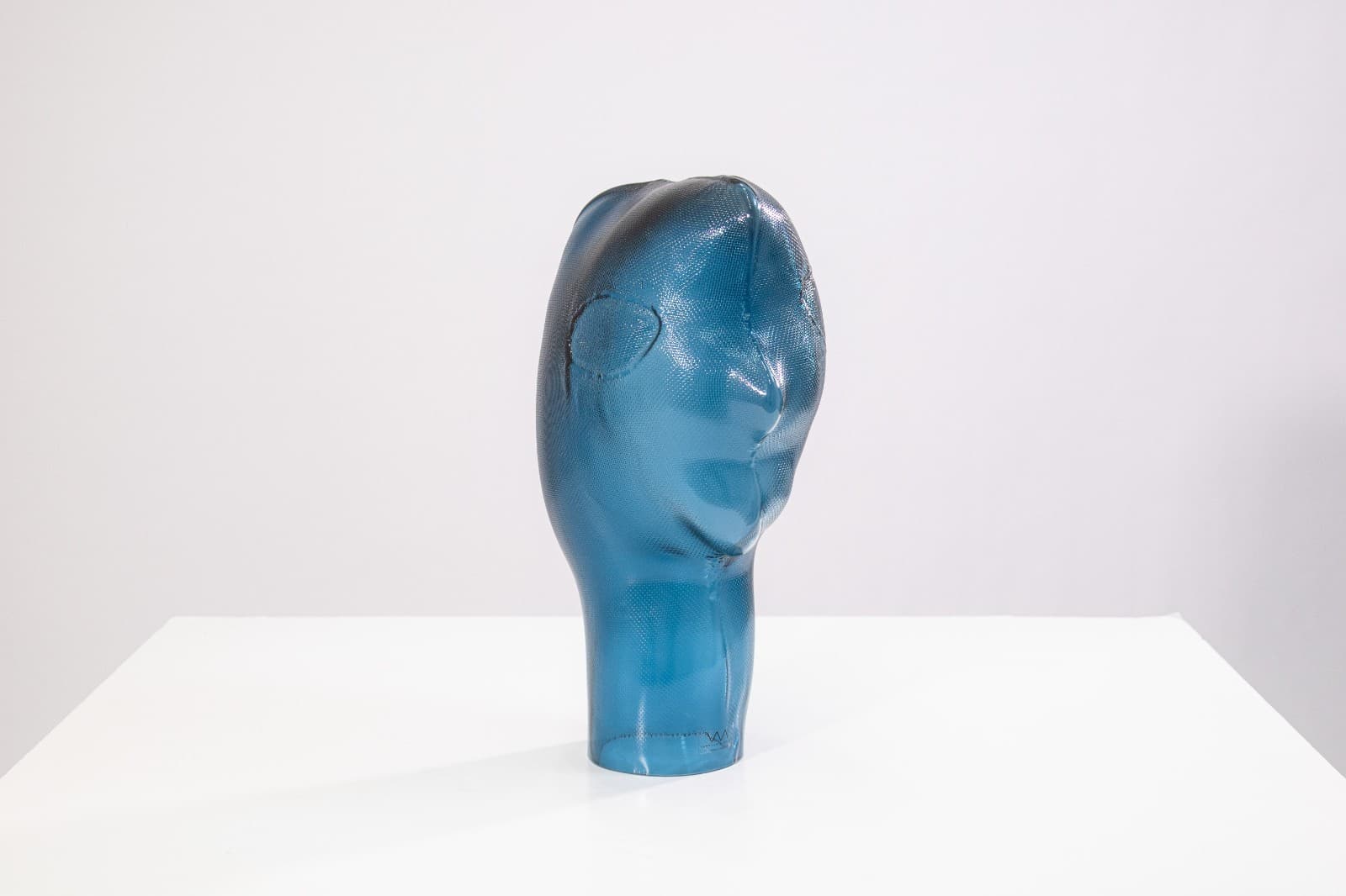 Vanessa Mitrani Roche Bobois Blue Head Hand-Blown Glass Contemporary Sculpture - Thumbnail 2
