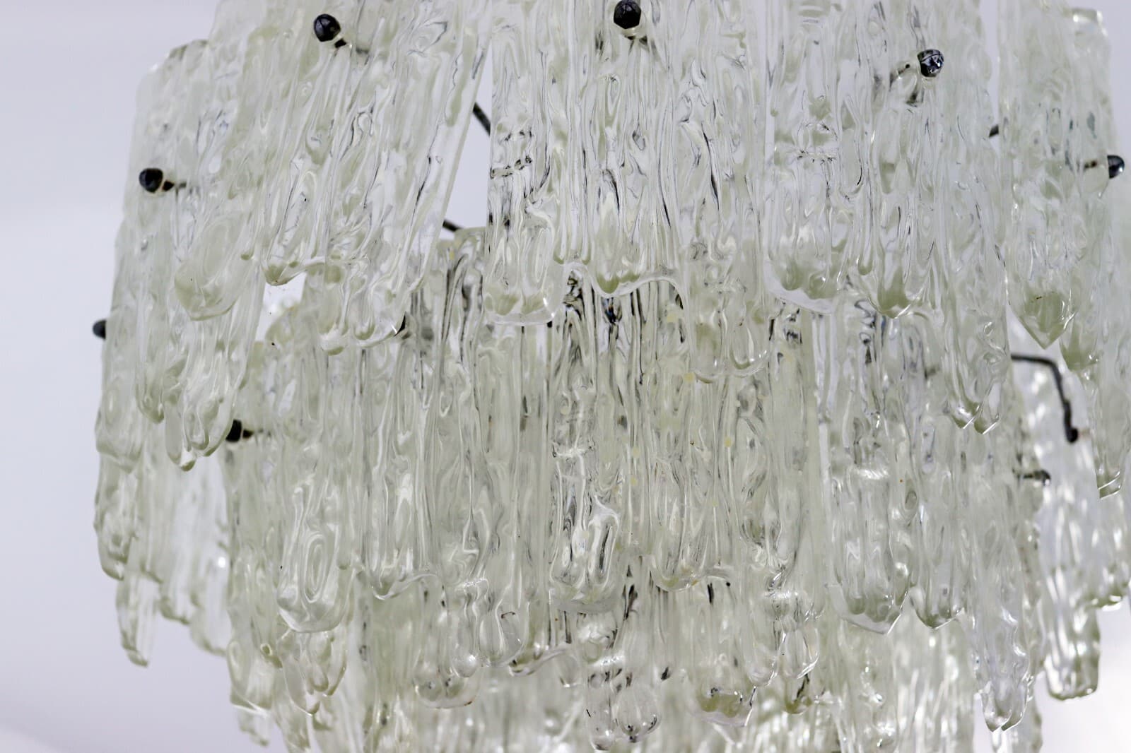 Mid Century Modern Large Lucite Kalmar Ice Light Fixture Chandelier 1970s - Thumbnail 9