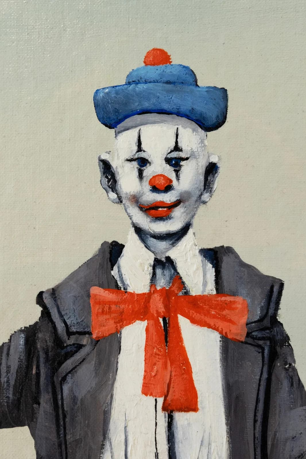 John Morris Mr. Otto Signed Midcentury Modern Surrealist Oil Painting on Canvas - Thumbnail 4