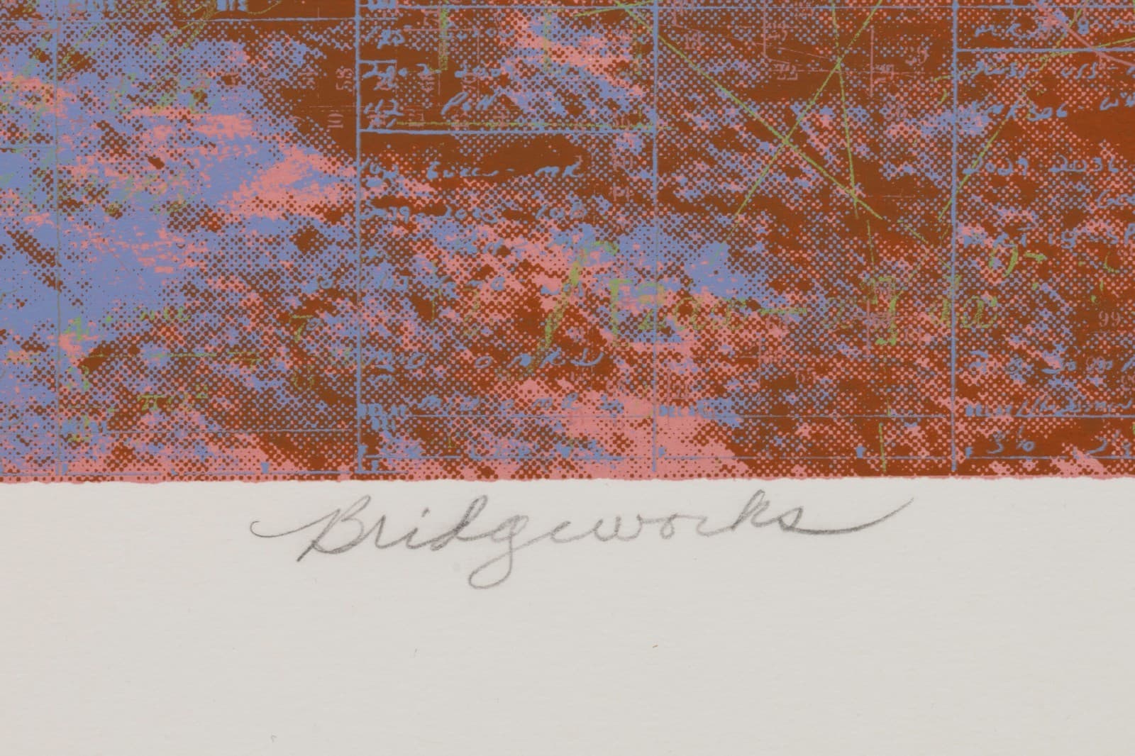 Judith Lipnik Perlow Bridgework Series 2005 Signed Serigraph in Colors on Paper - Thumbnail 4