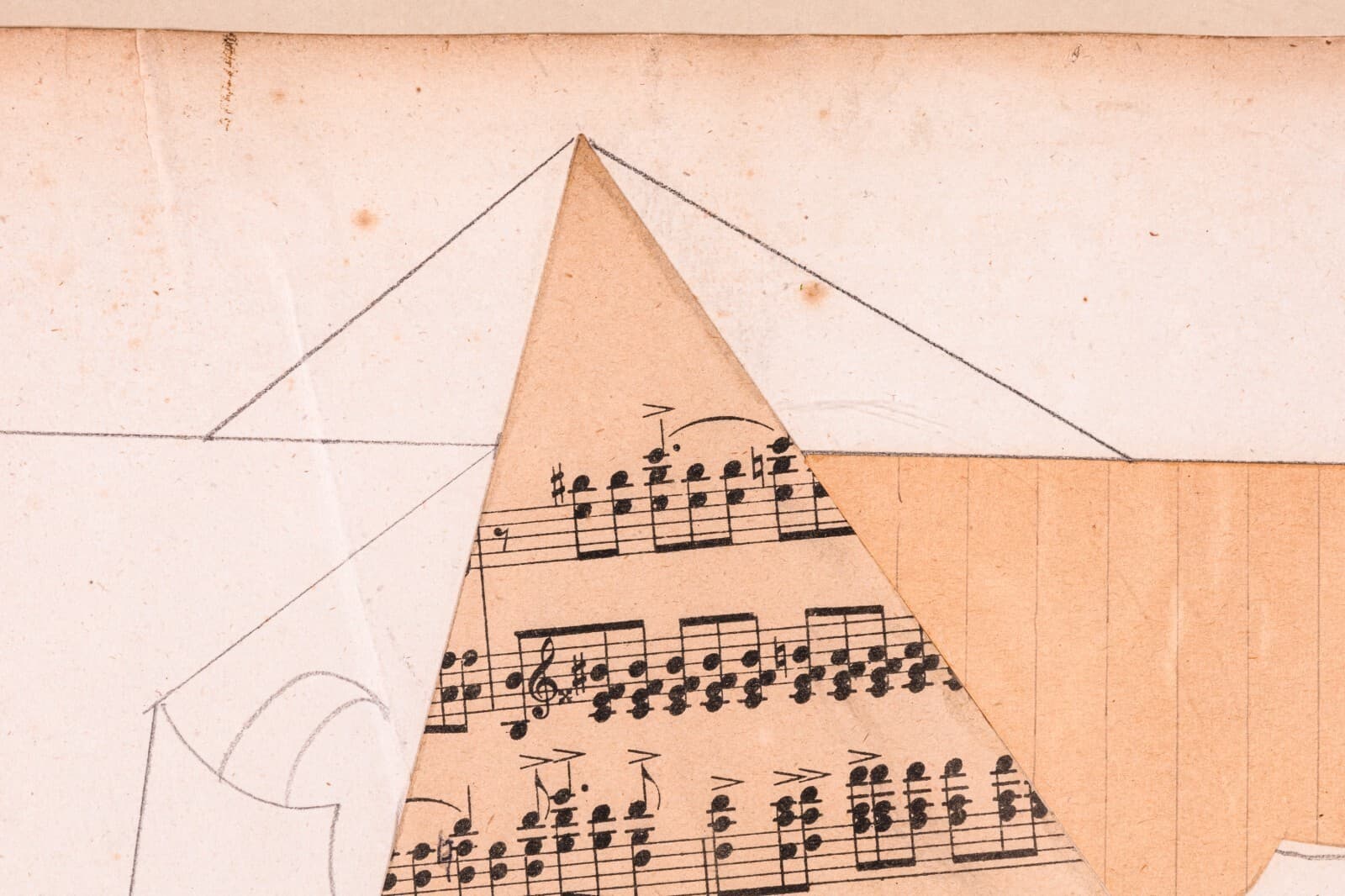 Max Ernst Christmas Card 1938 Signed Modern Mixed Media Collage and Drawing - Thumbnail 3