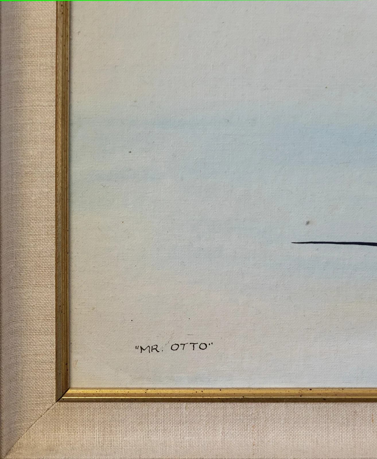 John Morris Mr. Otto Signed Midcentury Modern Surrealist Oil Painting on Canvas - Thumbnail 5