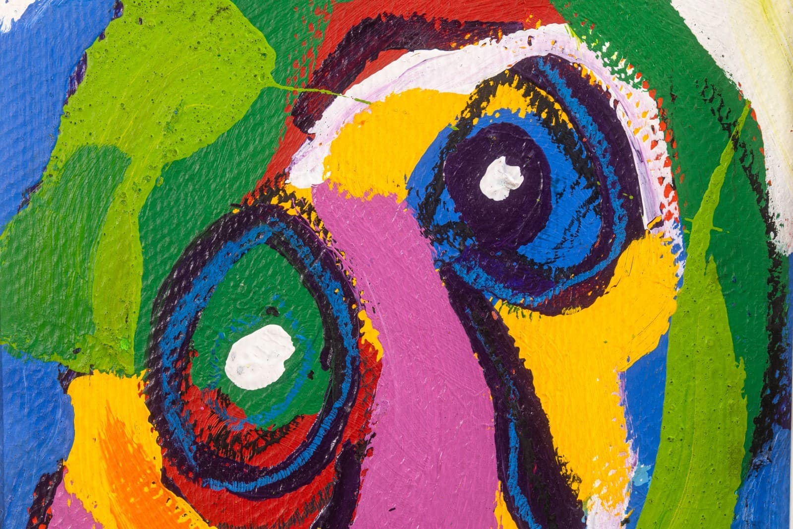 Karel Appel, Tete 1968 Signed Original Acrylic on Board CoBrA Art Movement - Thumbnail 3