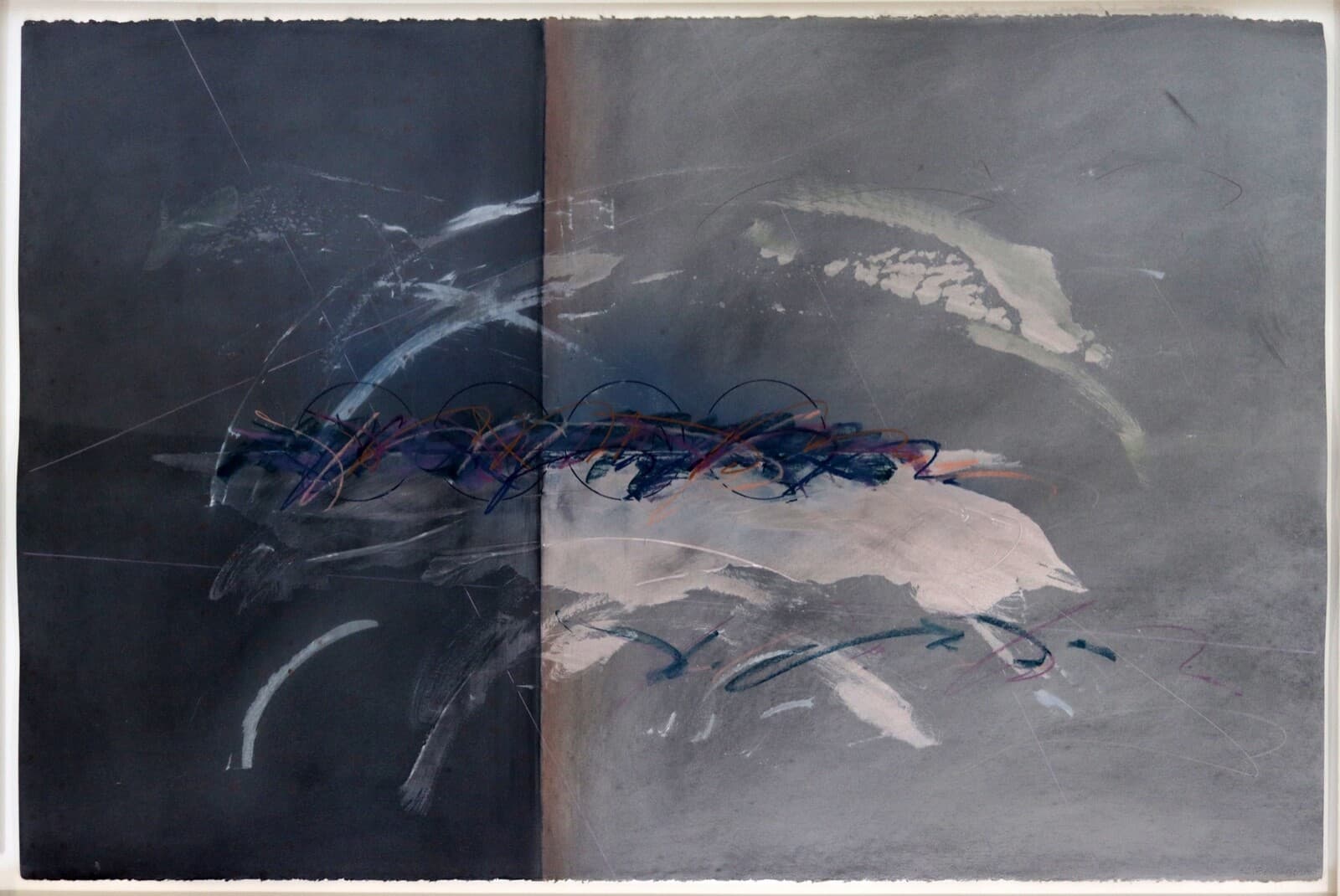 John J. Baughman Landscape Series #9 Abstract Blue Mixed Media Unframed - Thumbnail 2