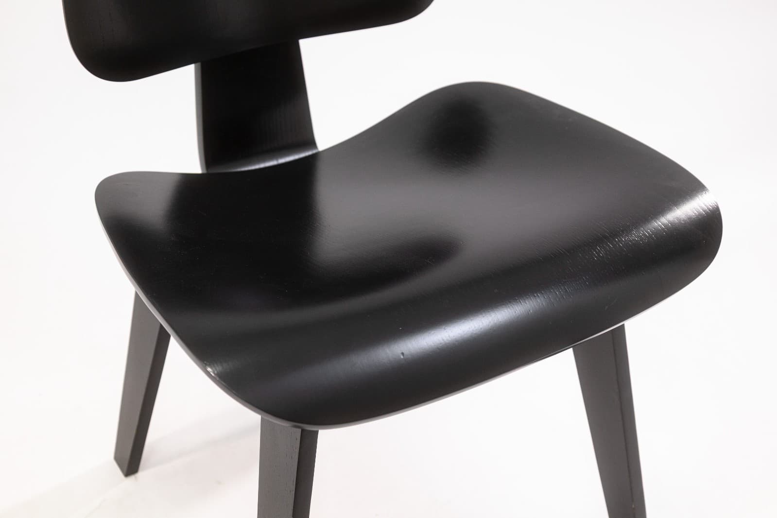 Charles & Ray Eames for Herman Miller DCW Chair Black Finish c. 2000s MCM - Thumbnail 7