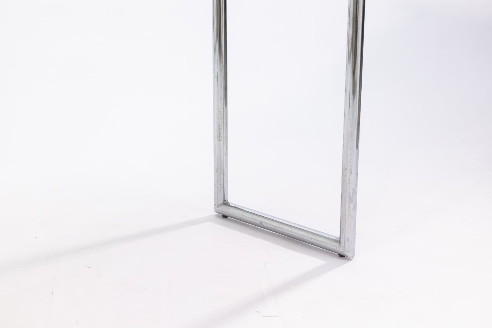 Postmodern Wood and Tubular Chrome Rectangular Console Table - Thumbnail 6