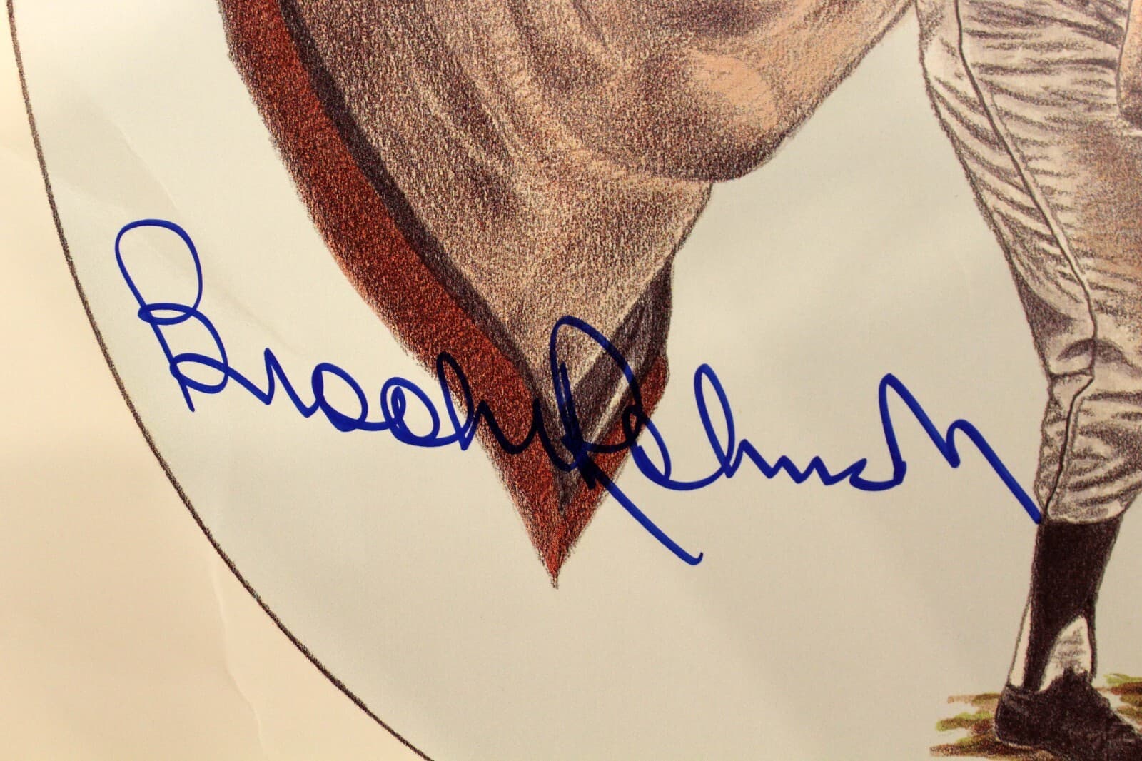 Jerry Hersh Baseball Memorabilia Lithograph Brooks Robinson Signed 218/750 Unfra - Thumbnail 2
