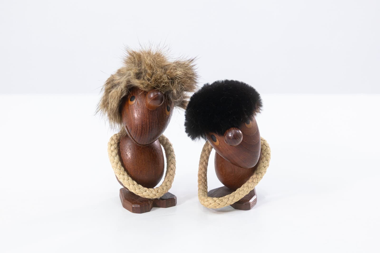 Vintage Hans Bolling x Torben Orskov Optimism & Pessimism Danish Teak Figurines - Thumbnail 2