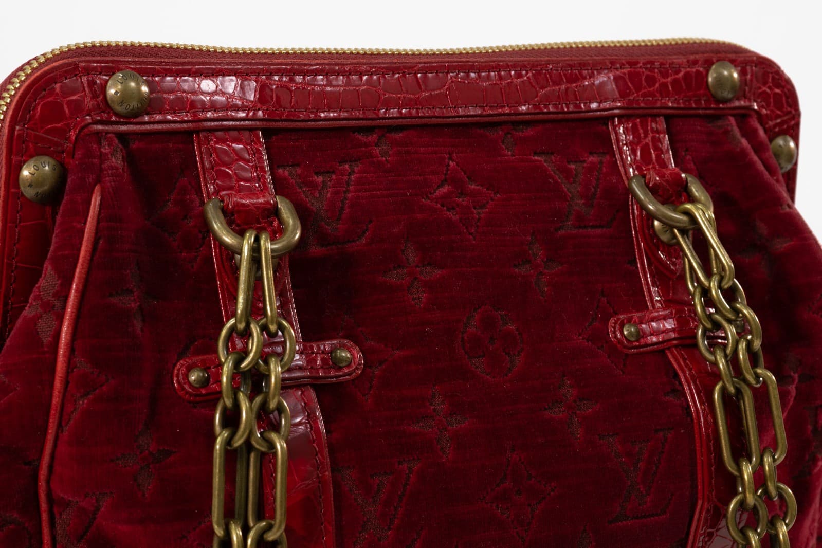 Selma Blair, Louis Vuitton Gracie MM Bag Red Monogram + Selma Autographed - Thumbnail 6