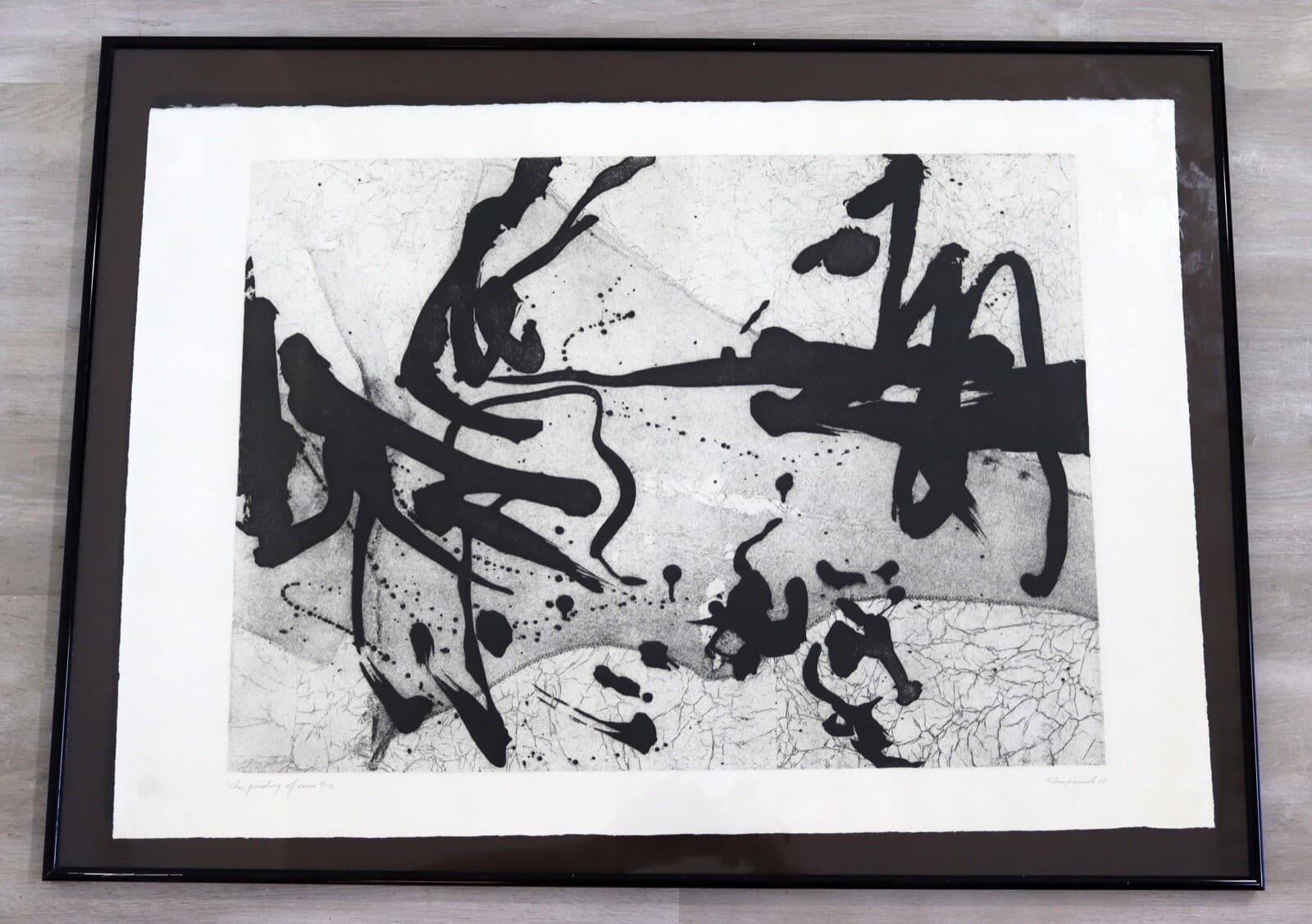 L Campernol The Grinding Cans Black & White Modern Serigraph Print 4/10 - Thumbnail 2