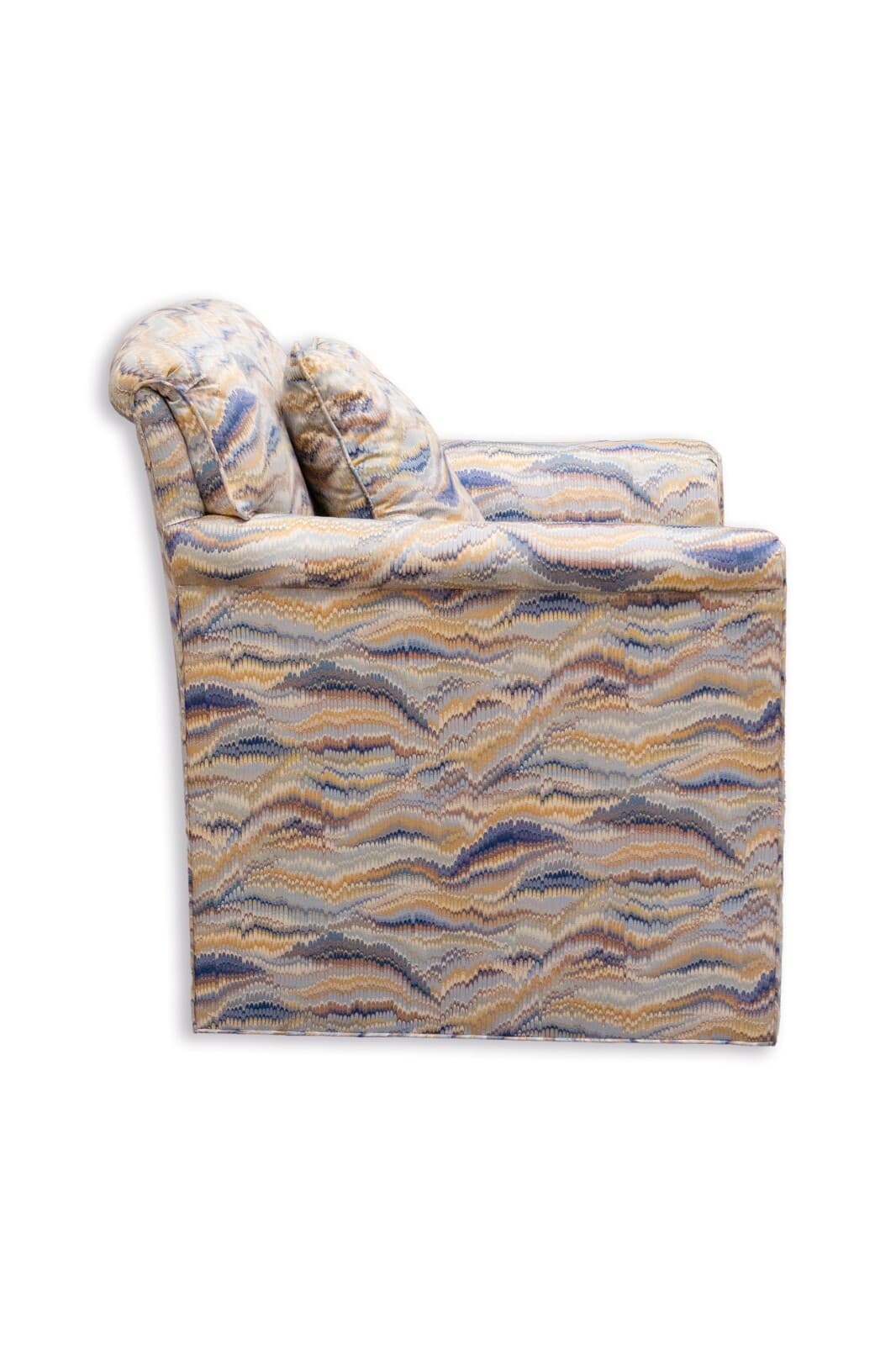 Pair of Vintage Sherrill Furniture Multicolor Flame Stitch Upholstery Armchairs - Thumbnail 4
