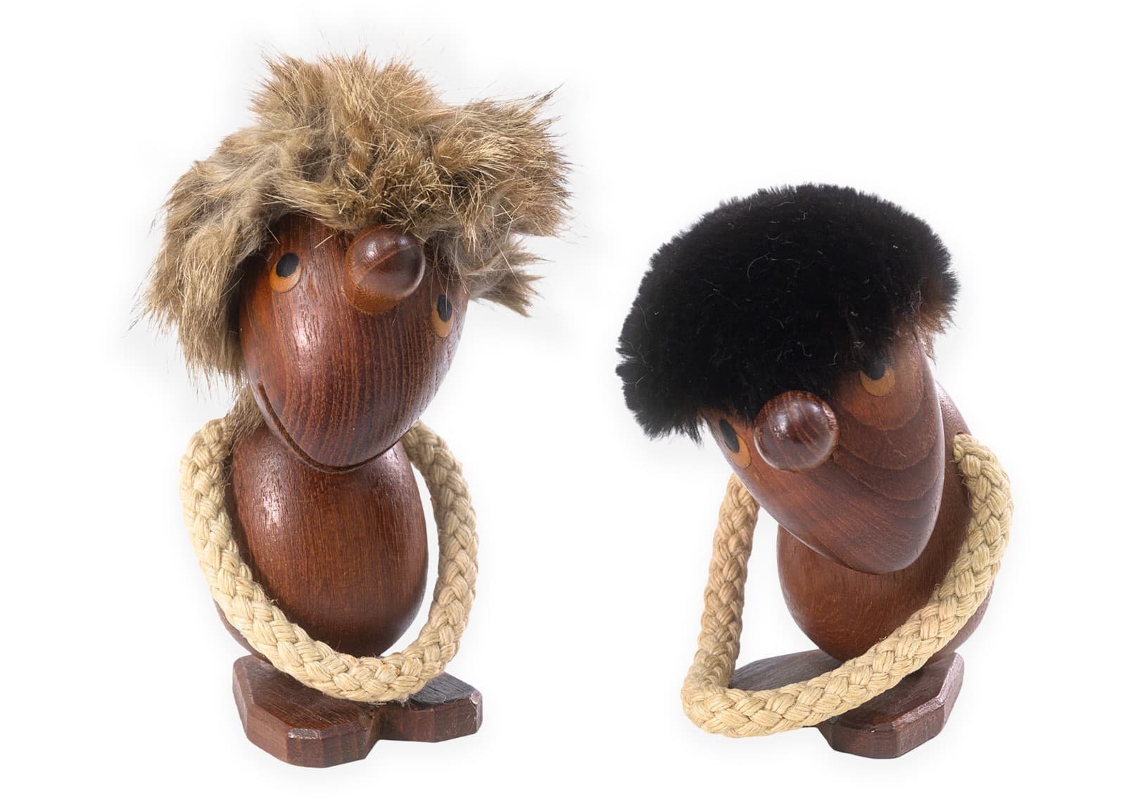 Vintage Hans Bolling x Torben Orskov Optimism & Pessimism Danish Teak Figurines