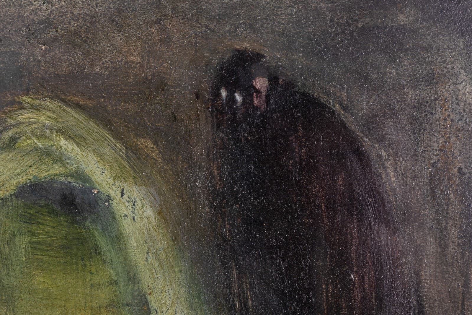 Barbara Goodman For Betty Signed Abstract Figurative Oil Painting on Paper 1994 - Thumbnail 4