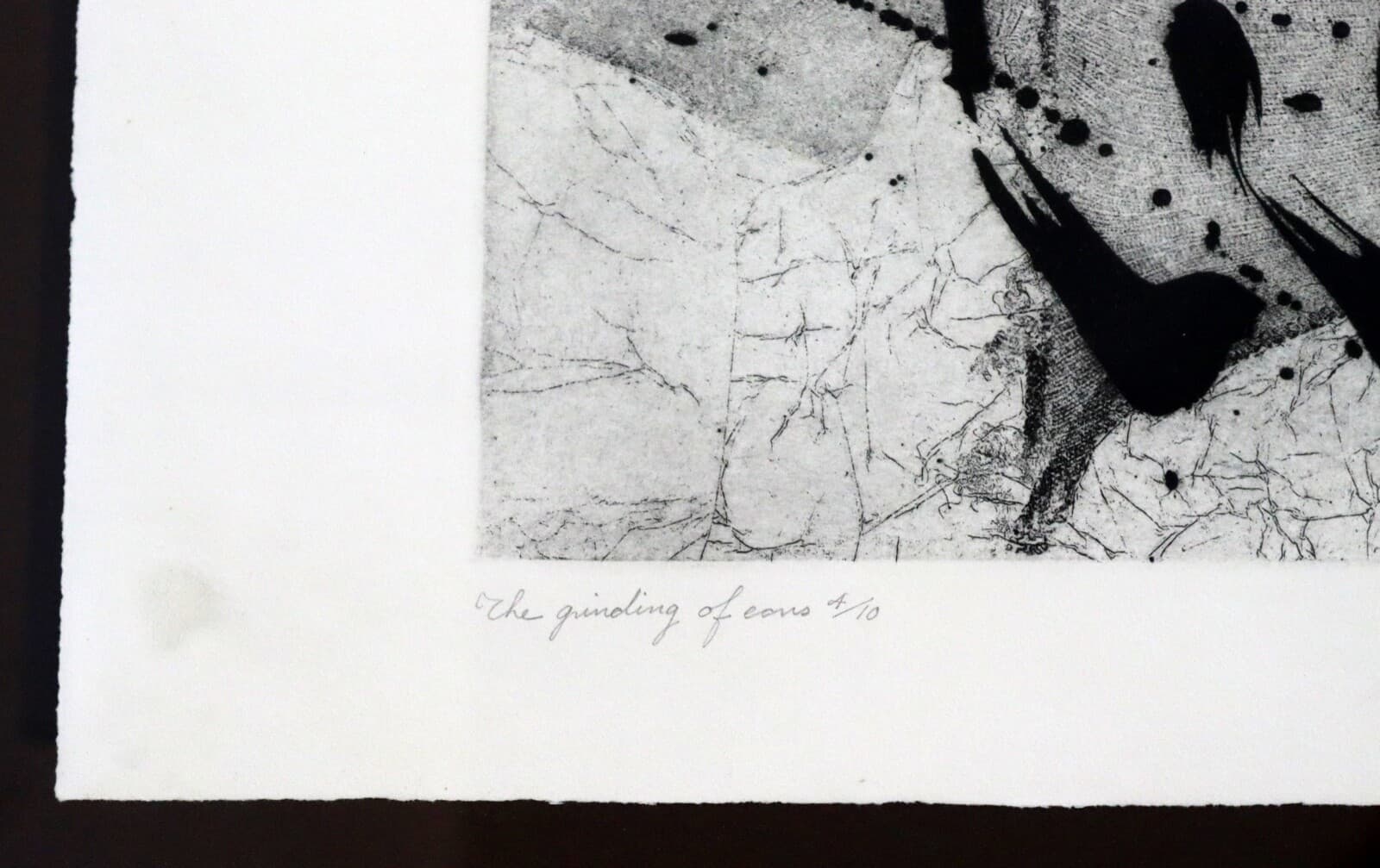 L Campernol The Grinding Cans Black & White Modern Serigraph Print 4/10 - Thumbnail 6