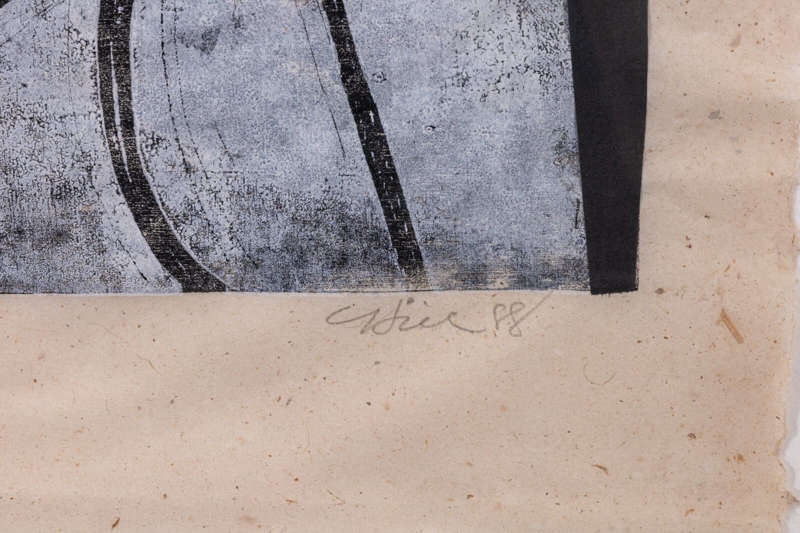Clinton Hill Signed 1988 Abstract Geometric Postmodern Monotype Framed - Thumbnail 6