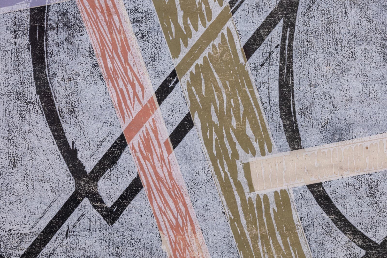Clinton Hill Signed 1988 Abstract Geometric Postmodern Monotype Framed - Thumbnail 5