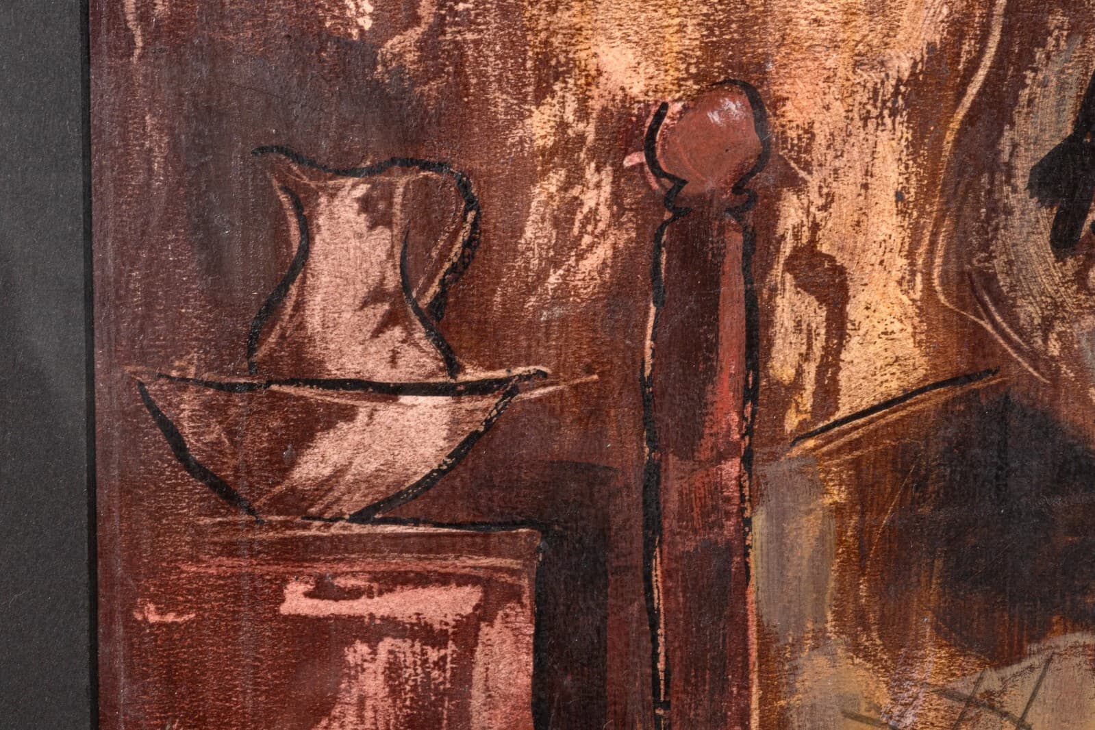 Modern German Expressionist Style Figurative Drawing on Paper Signed H. Kinz 49 - Thumbnail 6