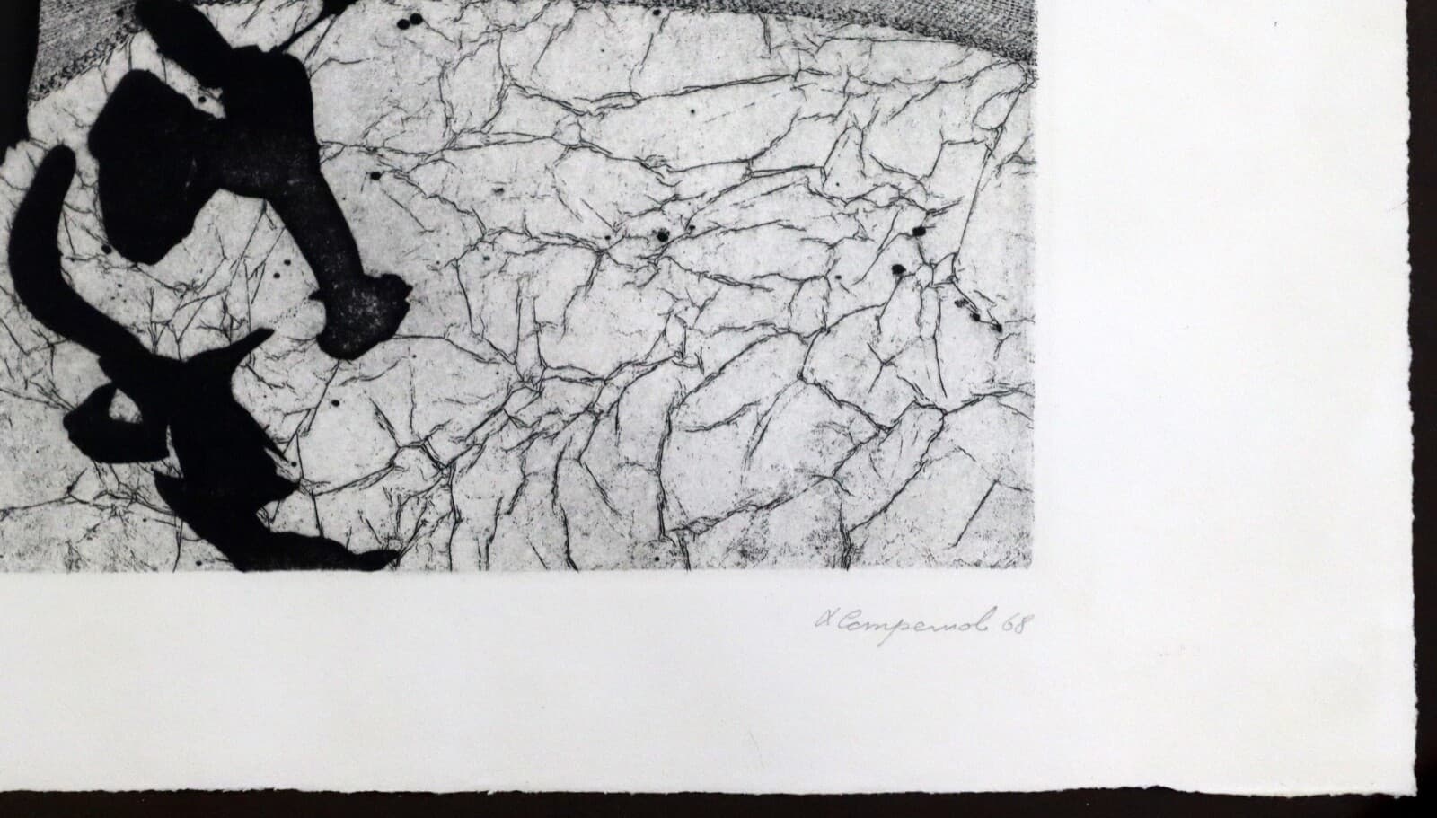 L Campernol The Grinding Cans Black & White Modern Serigraph Print 4/10 - Thumbnail 5