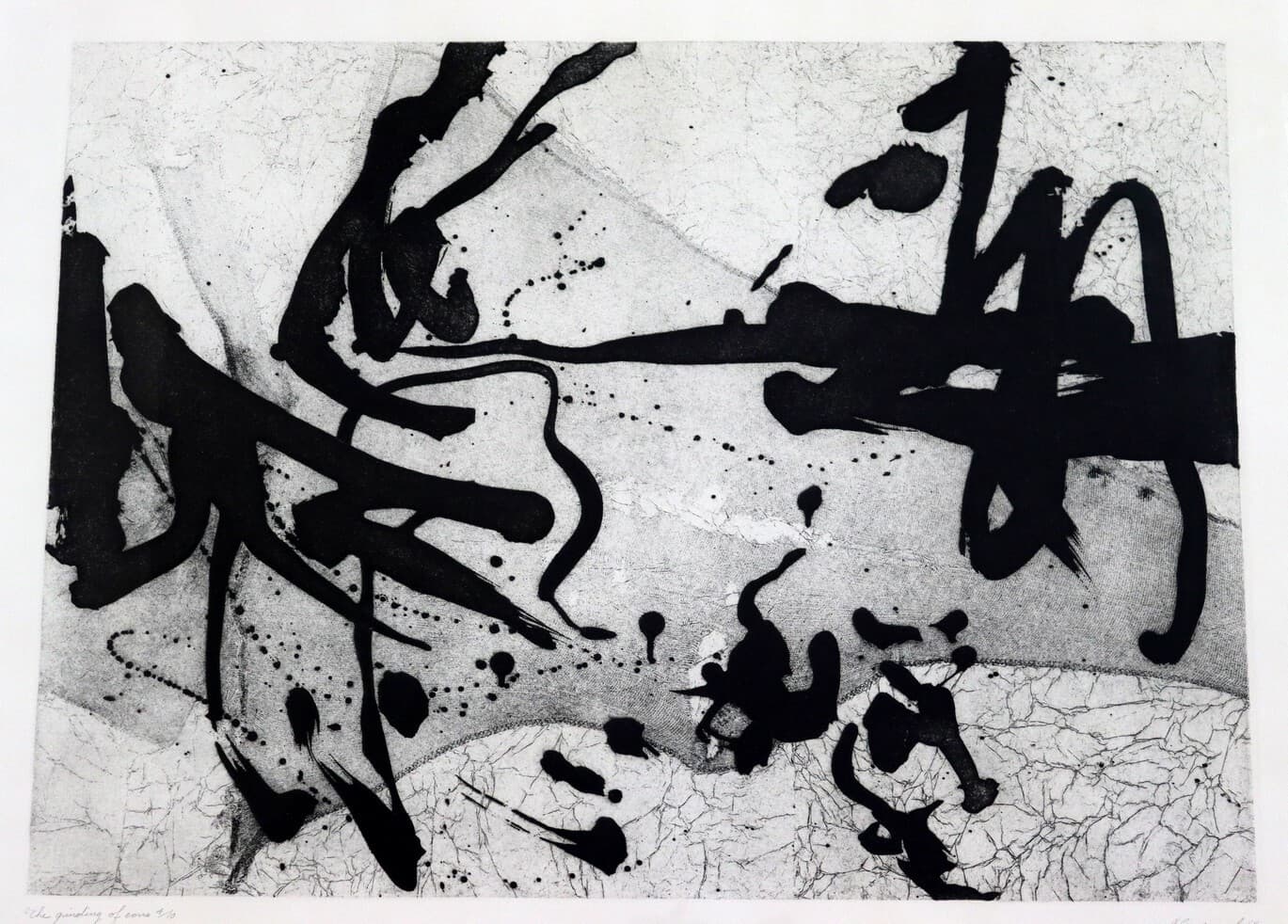 L Campernol The Grinding Cans Black & White Modern Serigraph Print 4/10 - Thumbnail 3