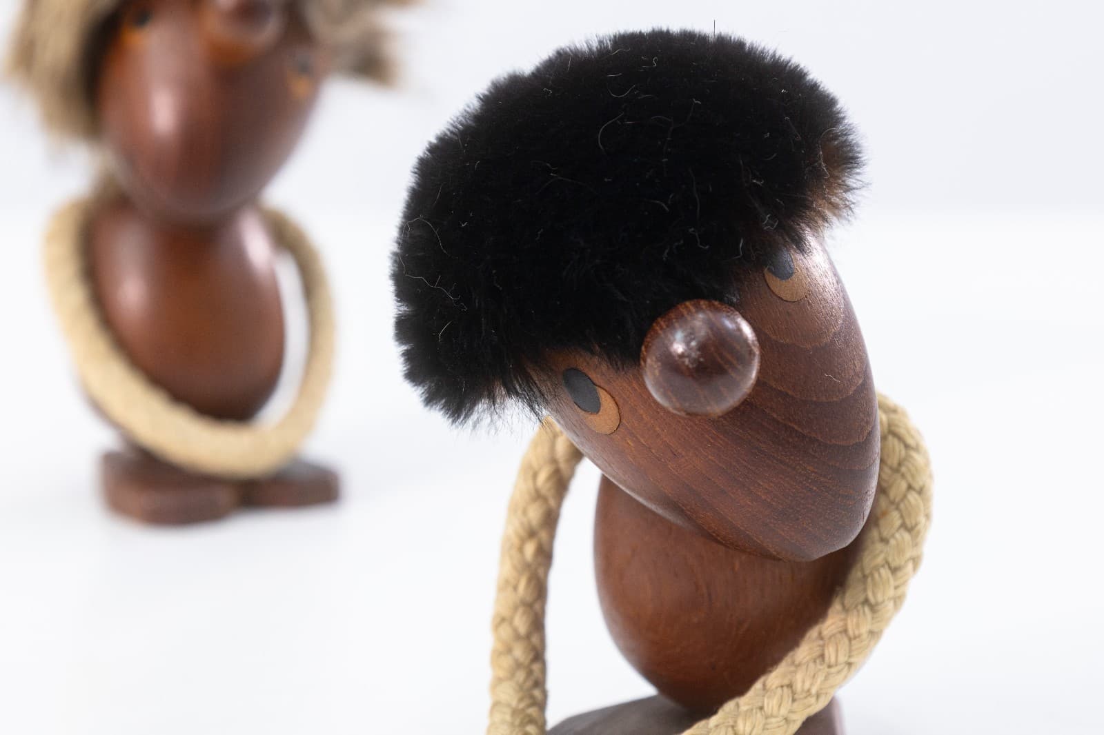 Vintage Hans Bolling x Torben Orskov Optimism & Pessimism Danish Teak Figurines - Thumbnail 5