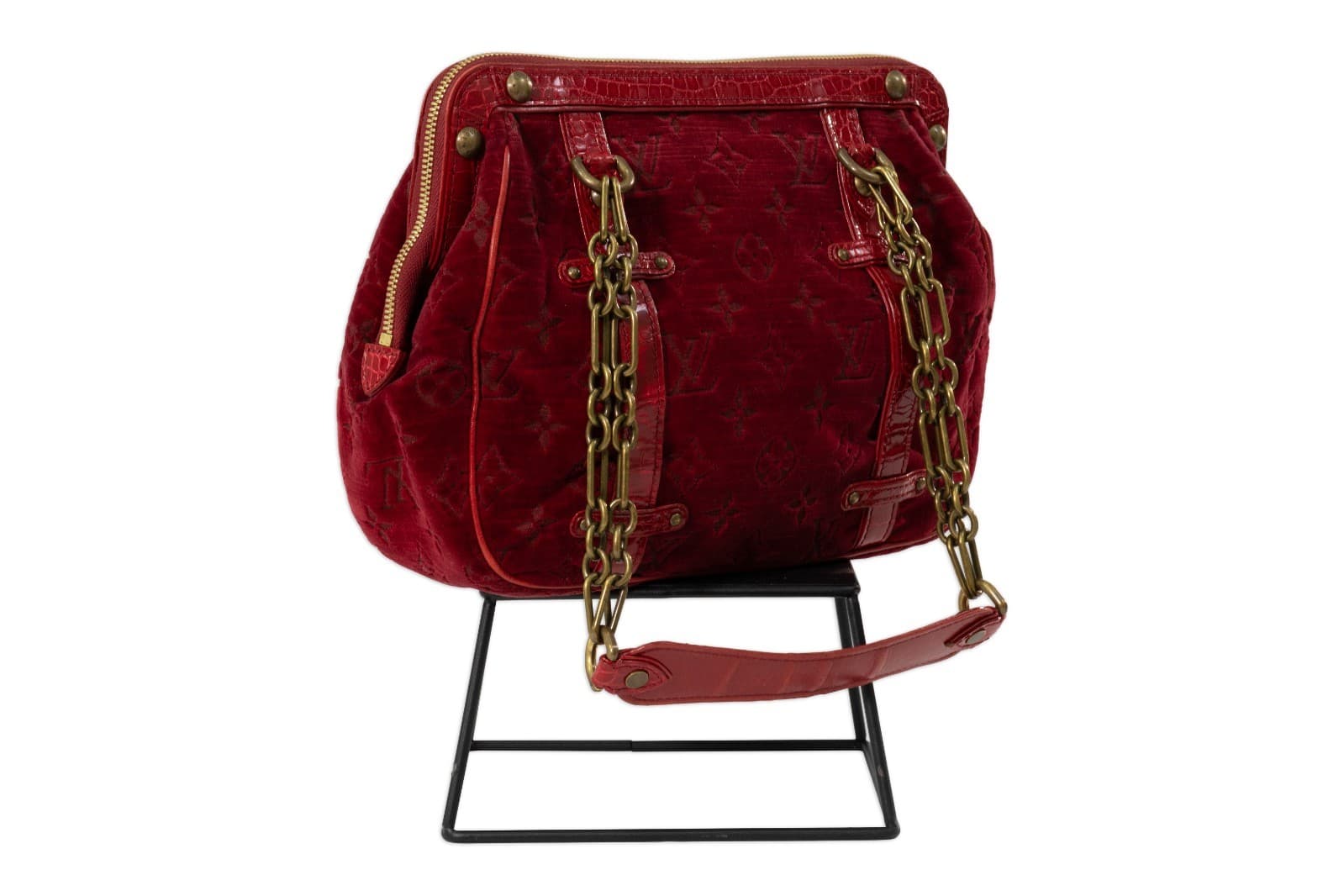 Selma Blair, Louis Vuitton Gracie MM Bag Red Monogram + Selma Autographed - Thumbnail 4