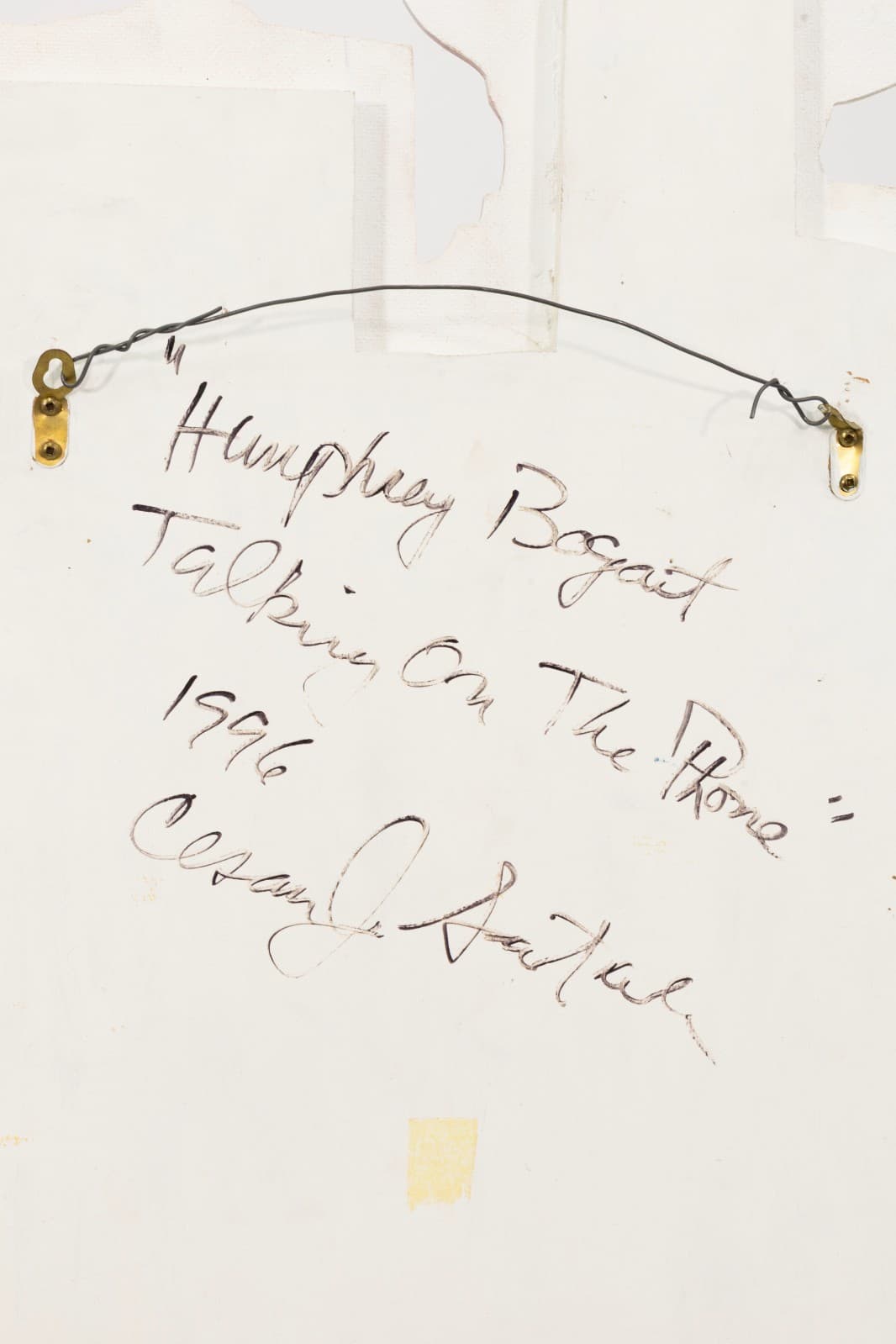 Cesar Santander Humphrey Bogart Talking on the Phone 1996 Signed Oil - Thumbnail 7