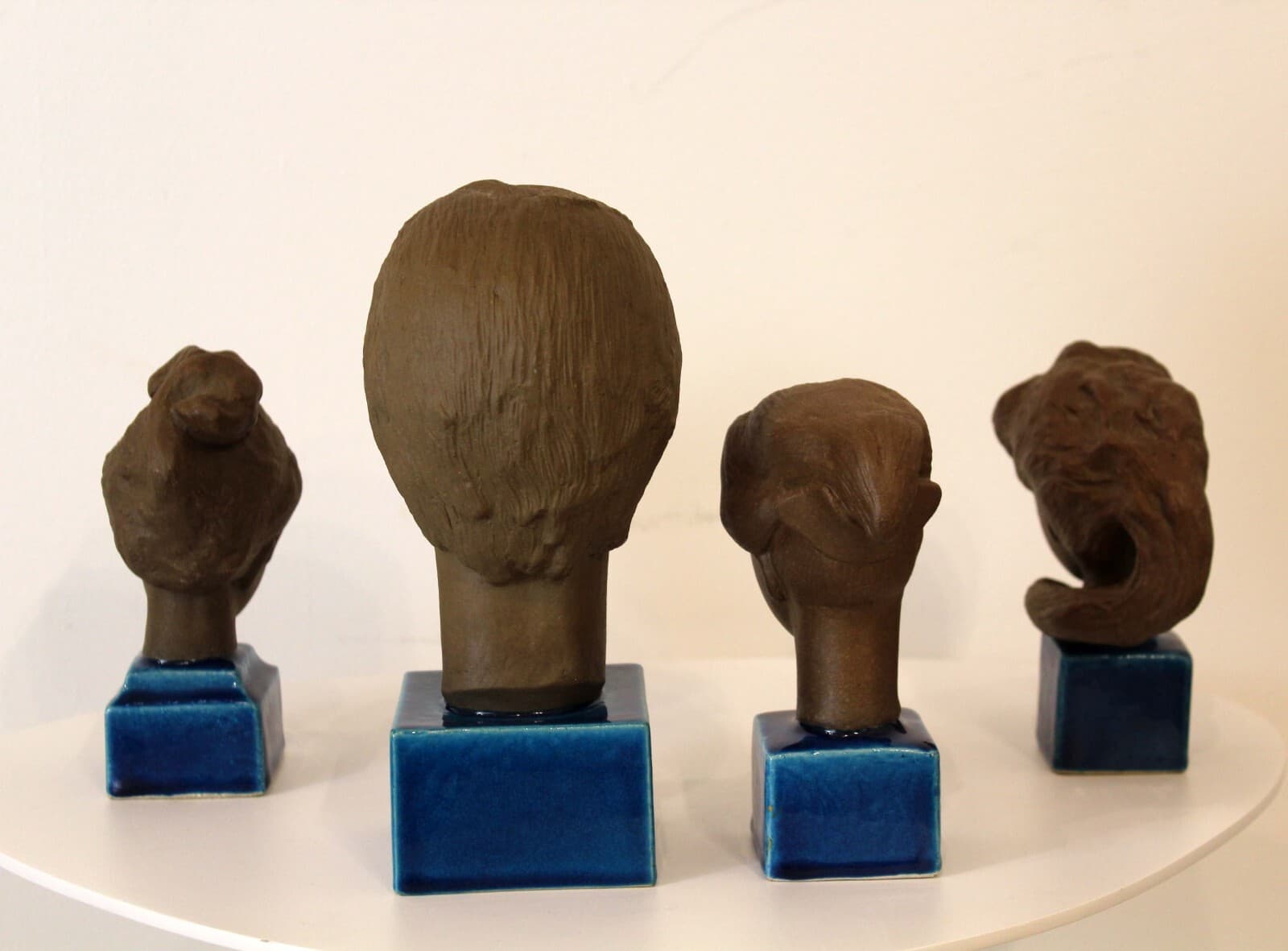 Johannes Hedegaard Royal Copenhagen Denmark Set of 4 Rare Ceramic Busts 1960s - Thumbnail 5