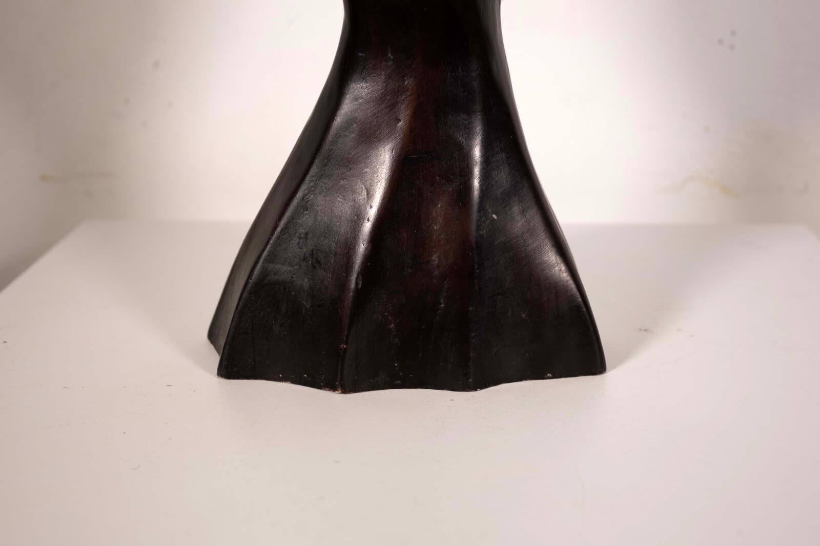 Postmodern Dancing Couple Ironwood Solid Wood Carved Sculpture - Thumbnail 6