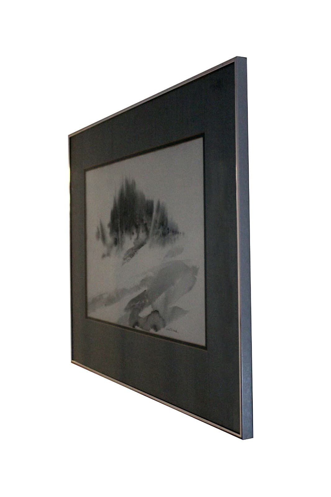 Robert E Woide Untitled Landscape Signed Original Watercolor Framed - Thumbnail 8