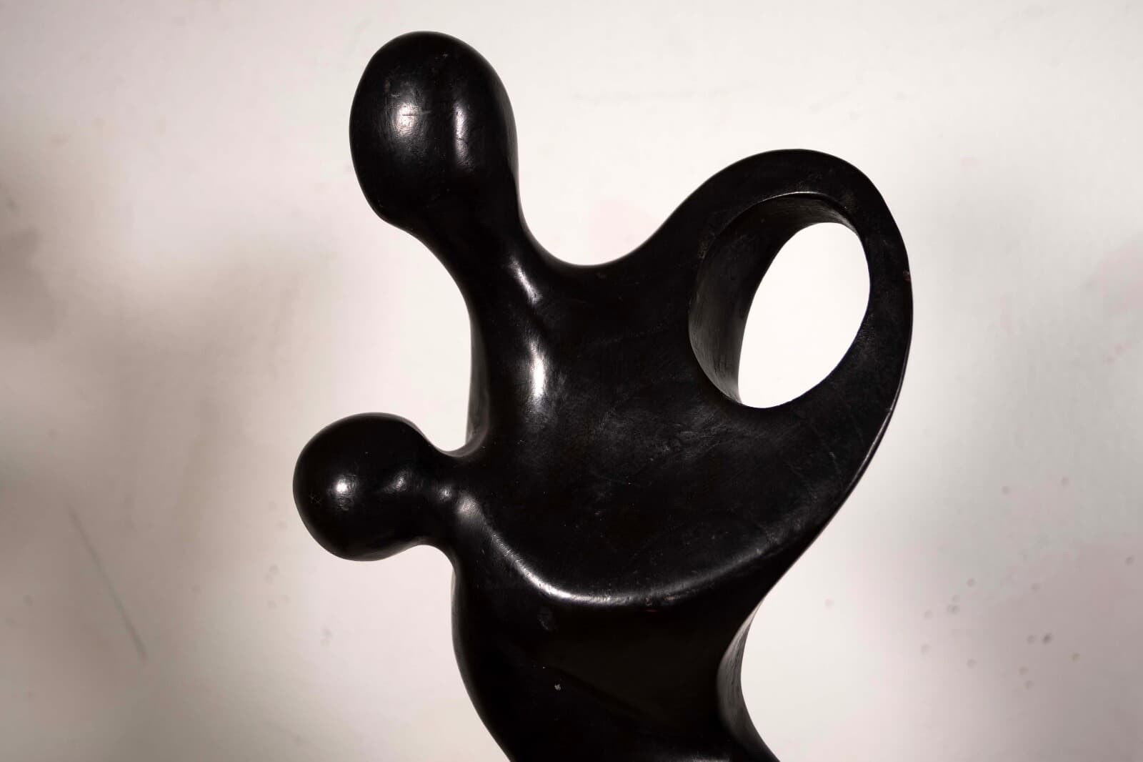 Postmodern Dancing Couple Ironwood Solid Wood Carved Sculpture - Thumbnail 5