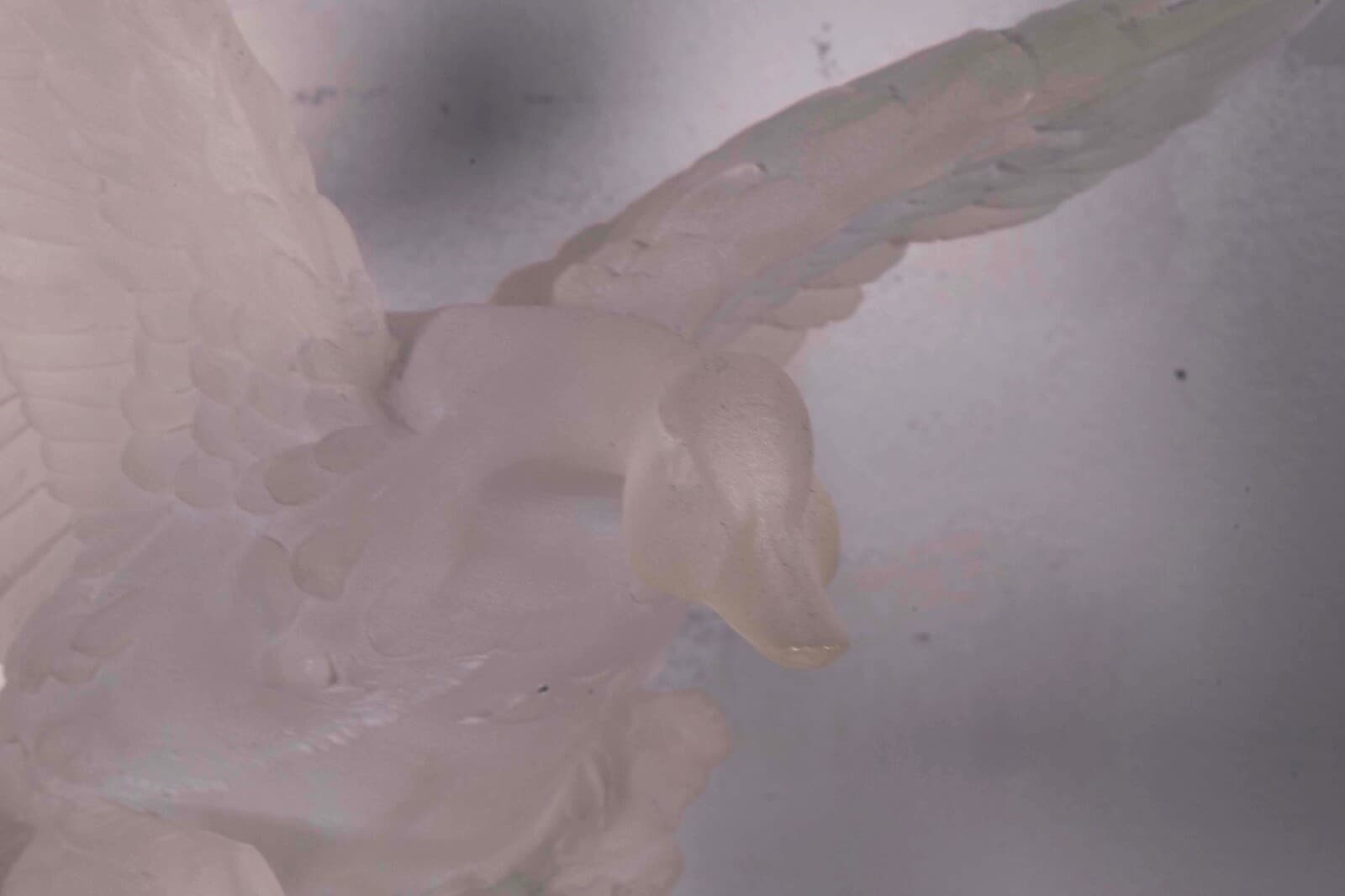 Modern Contemporary Carved Acrylic Geese in Flight Table Sculpture on Base - Thumbnail 9