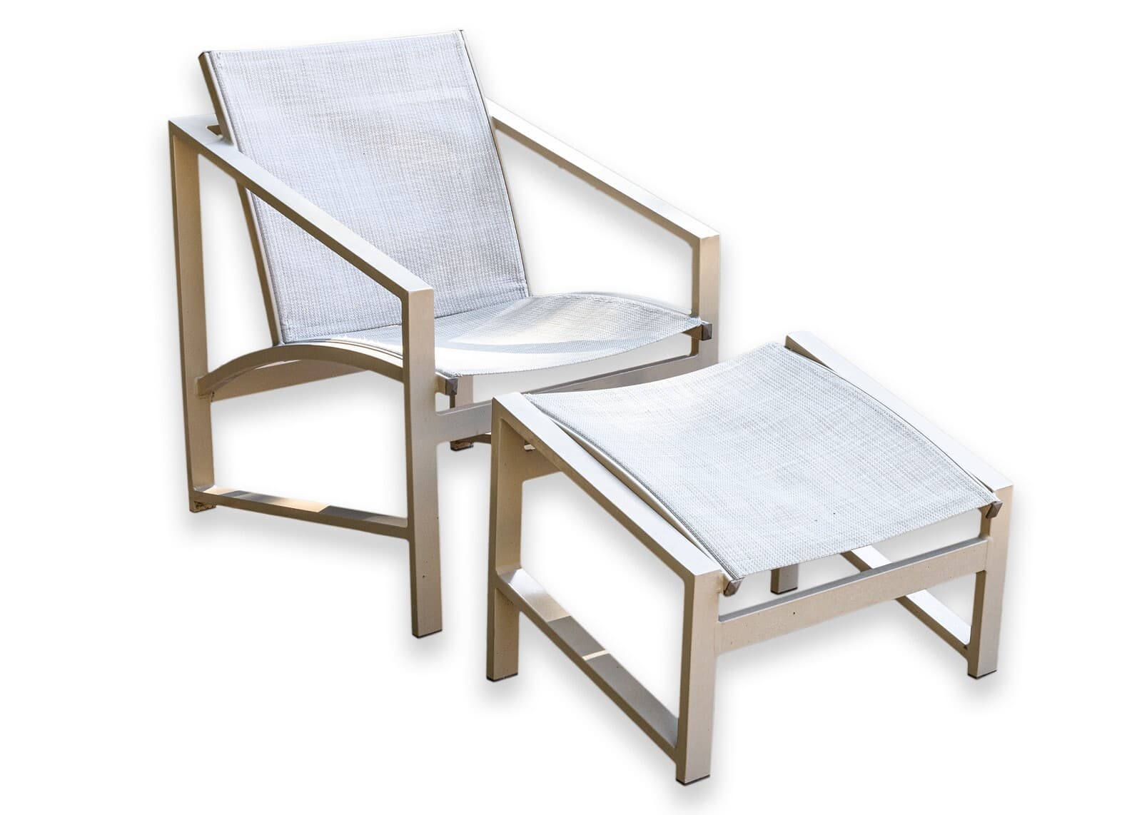Set of 4 Pavilion Aventura Patio Armchairs with Pair of Ottomans and Side Tables - Thumbnail 2