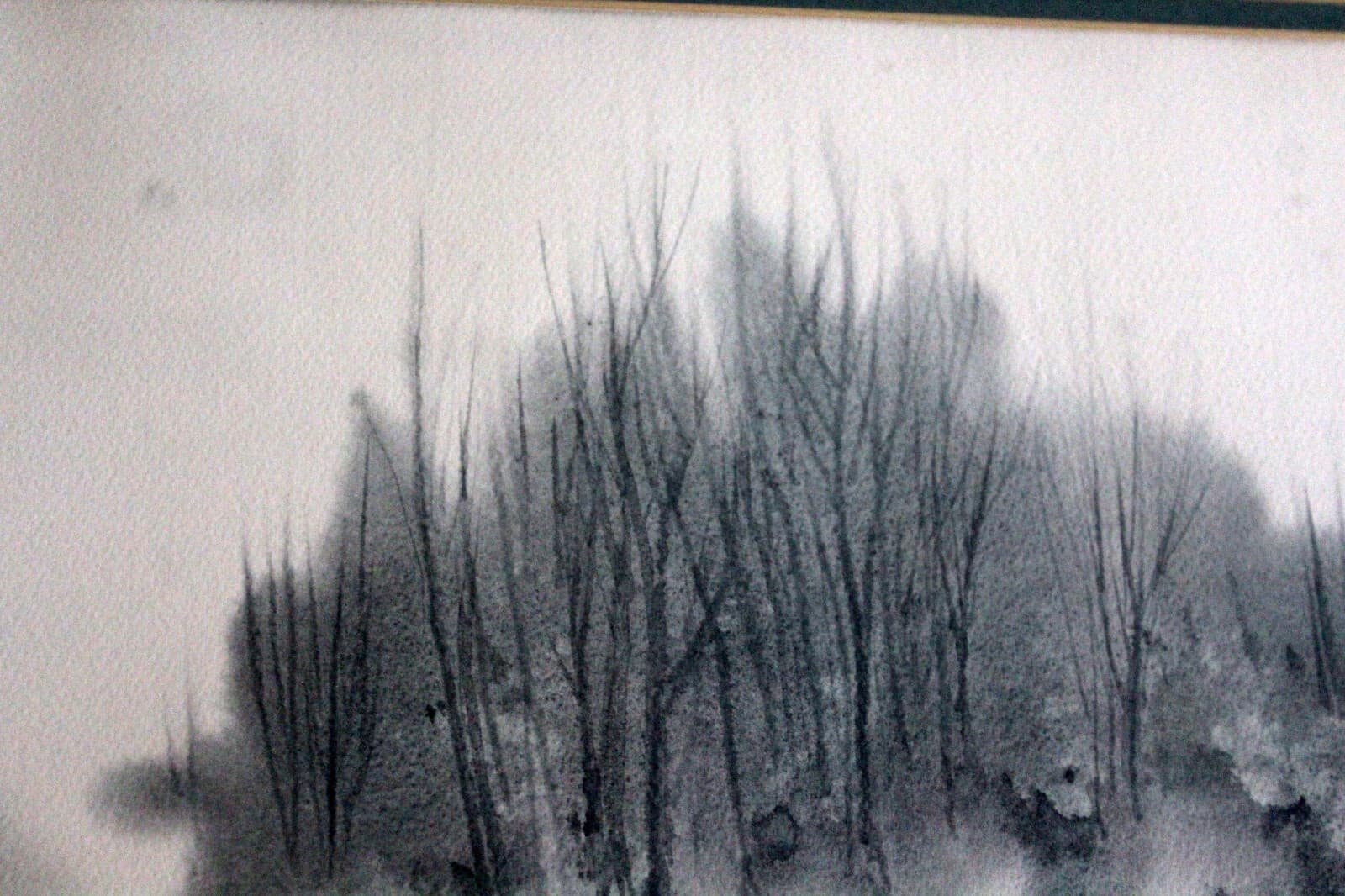 Robert E Woide Untitled Landscape Signed Original Watercolor Framed - Thumbnail 3