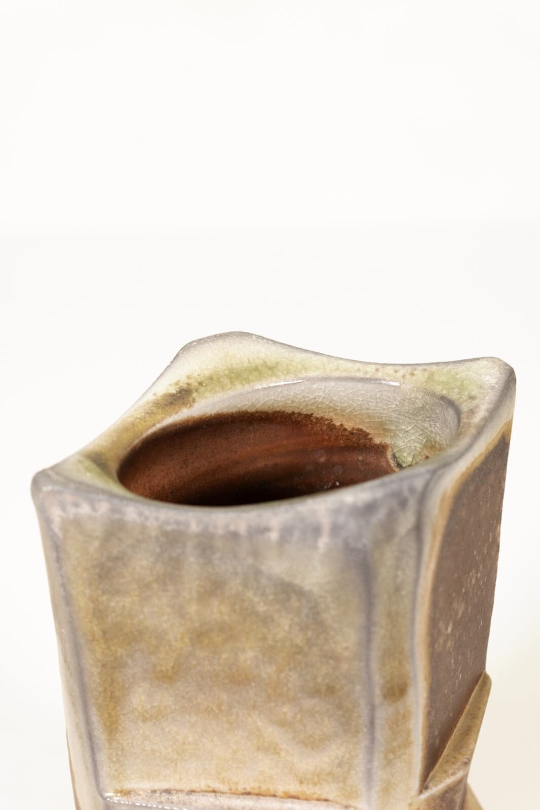 Benjamin Maier Signed Ceramic Cubist Vase or Vessel Contemporary Art Studio Art - Thumbnail 6