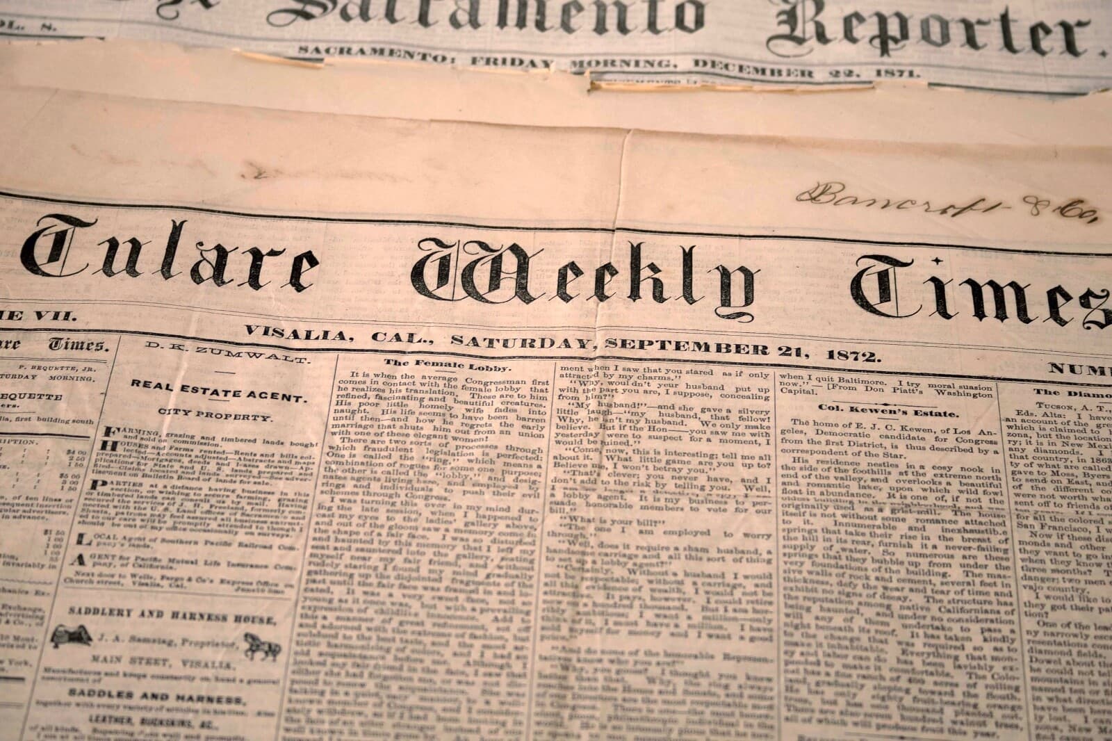 Antique The Sacramento Reporter, Tulane Weekly Times & The Willows Journal Paper - Thumbnail 5