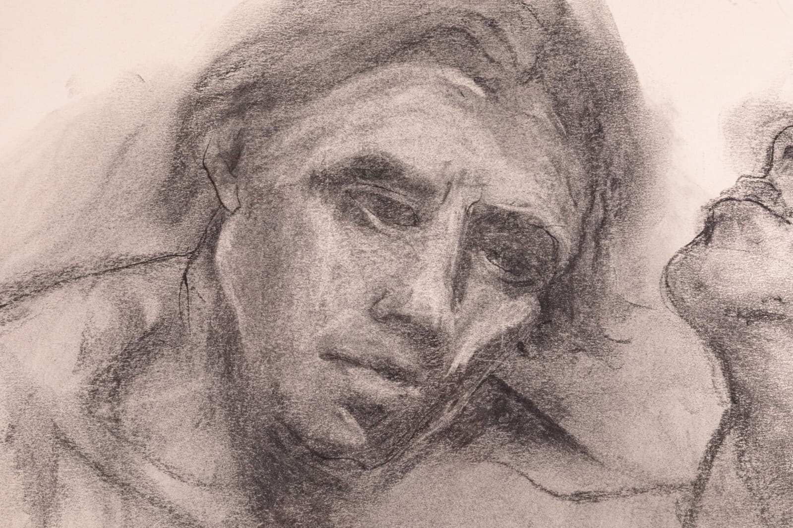 Betty Woodward-Bosley 2 Figures Signed Modern Figurative Drawing Unframed - Thumbnail 4