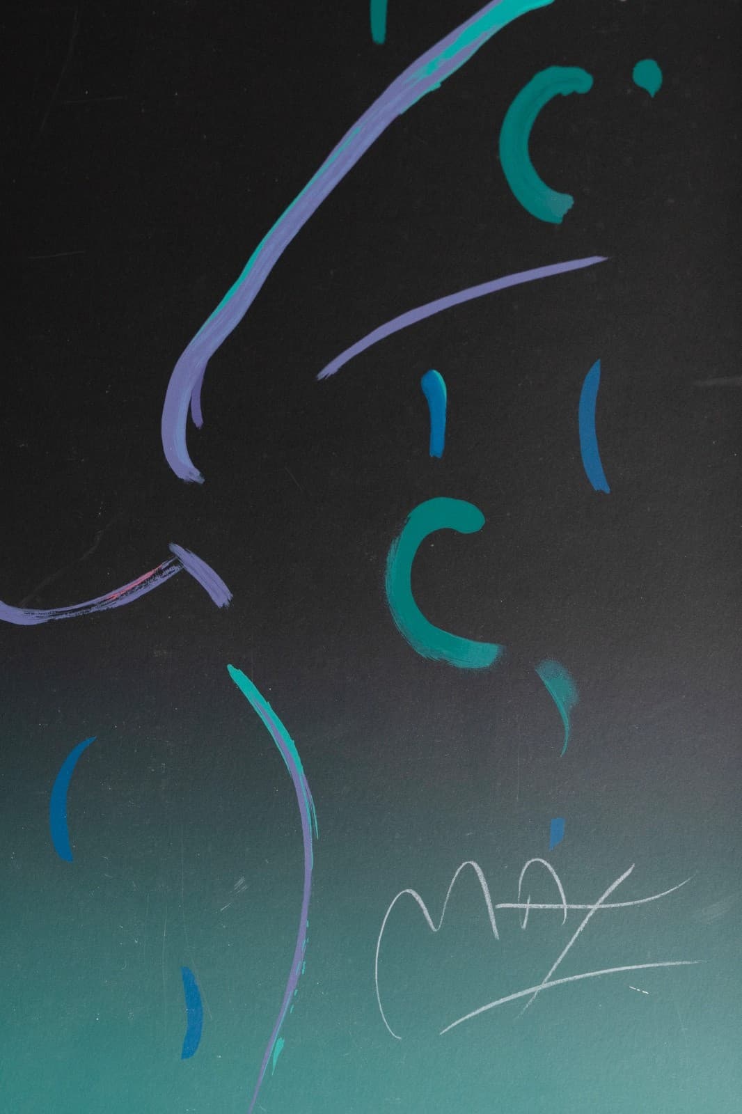 Peter Max Midnight Profile Signed 1988 Serigraph on Paper 176/300 Modern Pop Art - Thumbnail 3