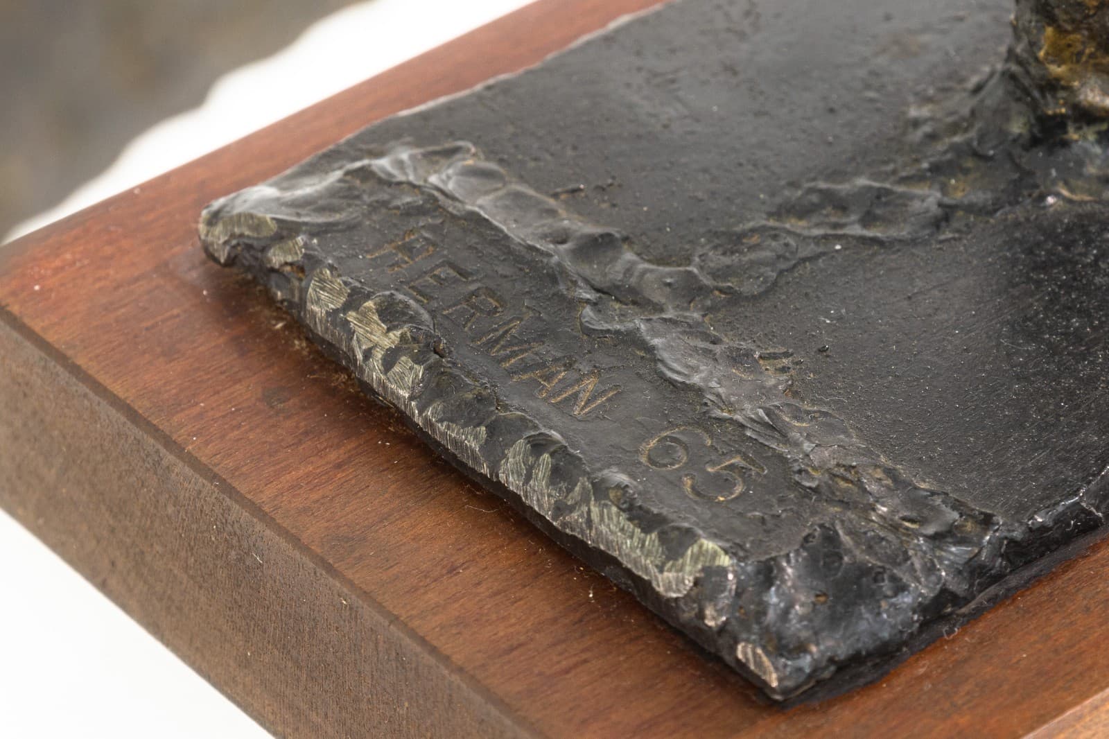 James Herman - Untitled 1965 Signed Abstract Bronze Brutalist Modern Sculpture - Thumbnail 8