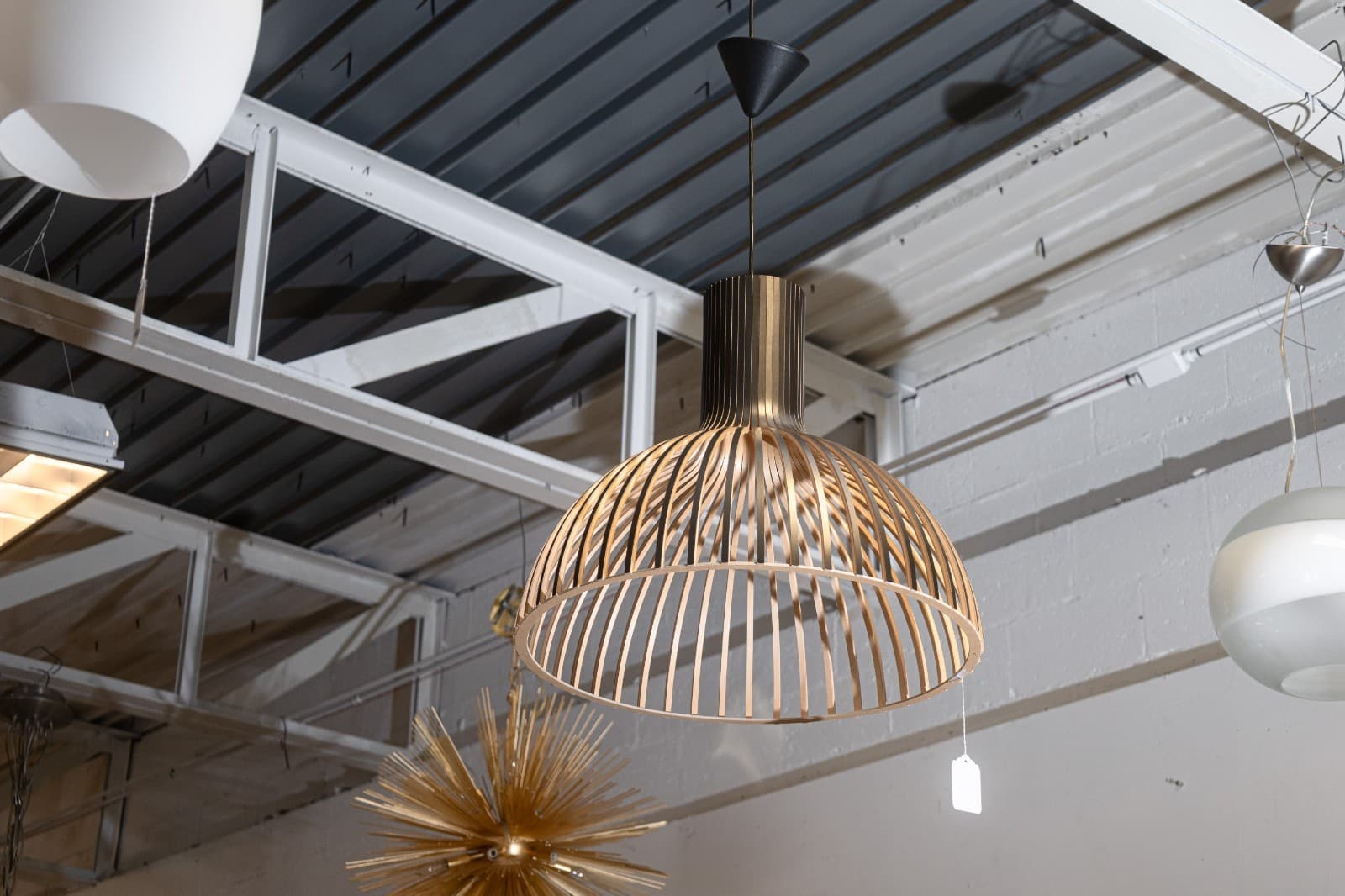 Victo 4250 by Secto Design Contemporary Scandinavian Hanging Wood Light Fixture - Thumbnail 2