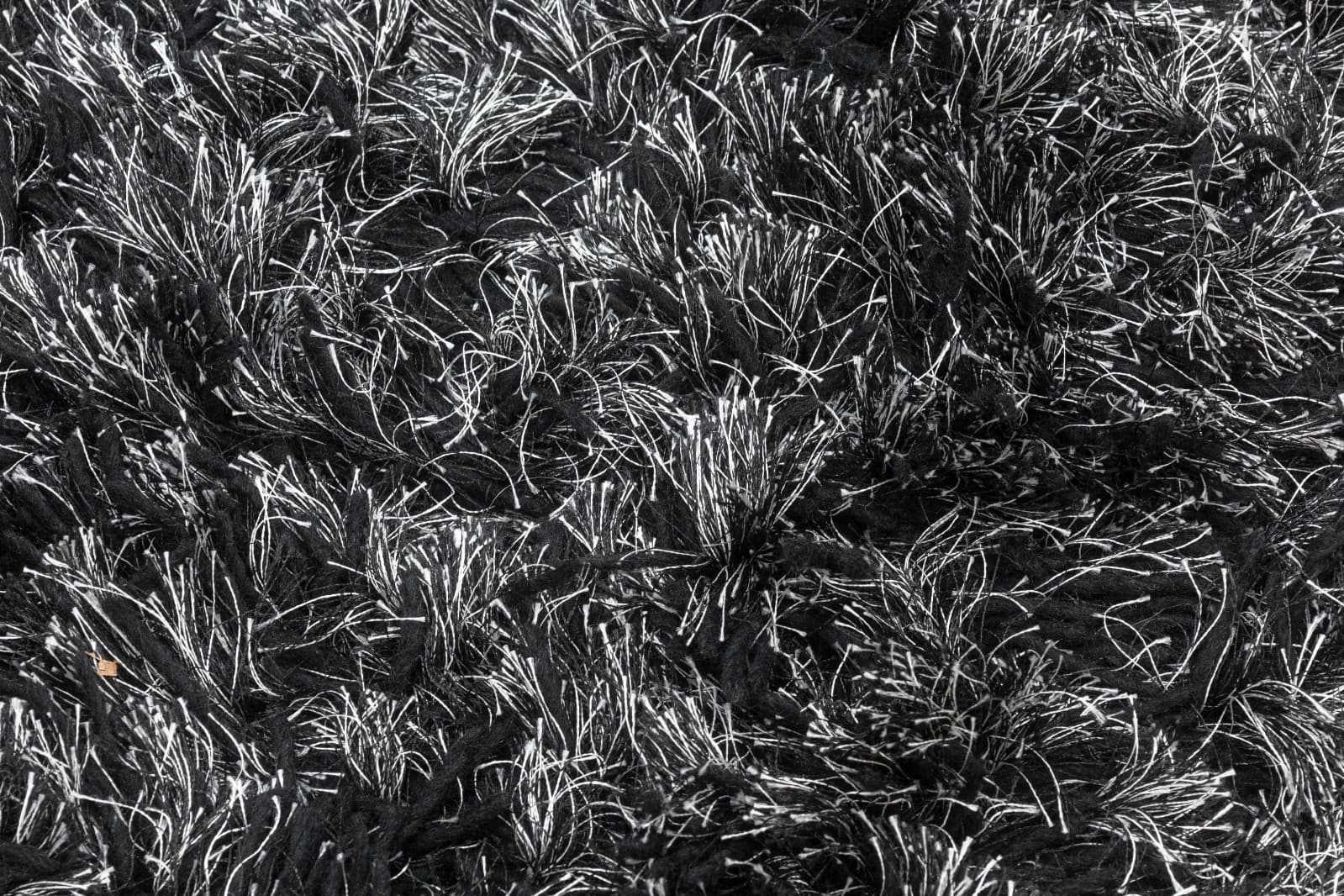 Stark Carpets Black and White Shag 12' x 12.5' Contemporary Modern Area Rug - Thumbnail 5