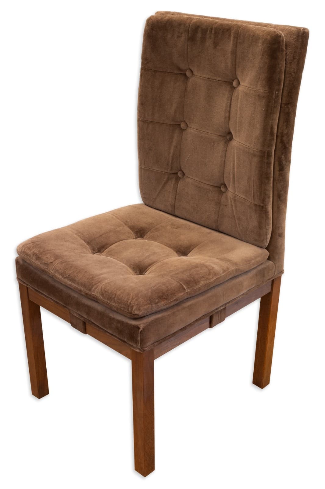 Merton Gershun For Dillingham Set Of 6 Brown Upholstered Dining Chairs - Thumbnail 5