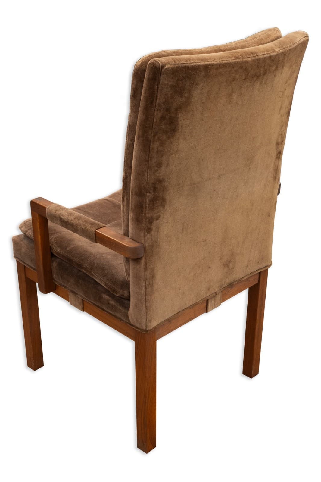 Merton Gershun For Dillingham Set Of 6 Brown Upholstered Dining Chairs - Thumbnail 4