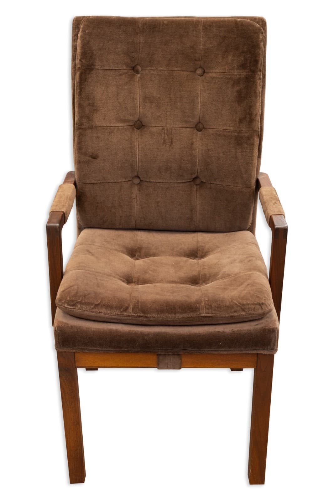Merton Gershun For Dillingham Set Of 6 Brown Upholstered Dining Chairs - Thumbnail 3