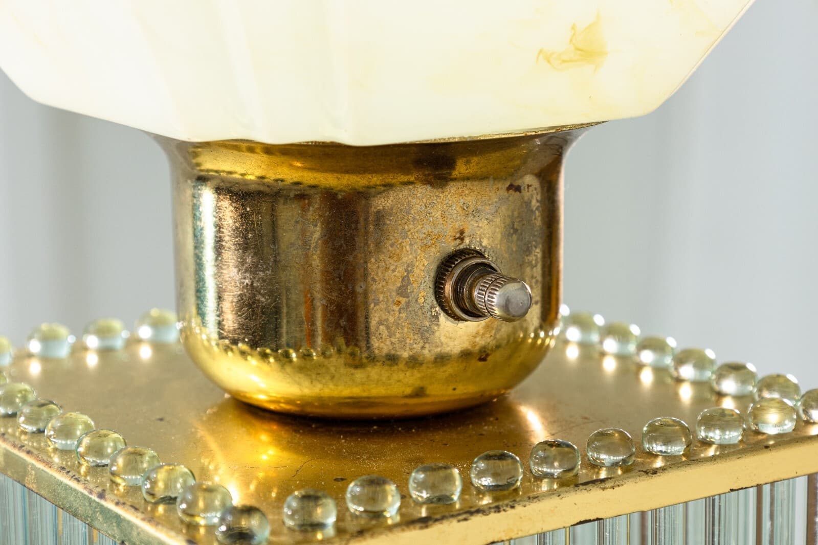 Pair of 1960s Gaetano Sciolari Brass and Glass Mid Century Modern Table Lamps - Thumbnail 7