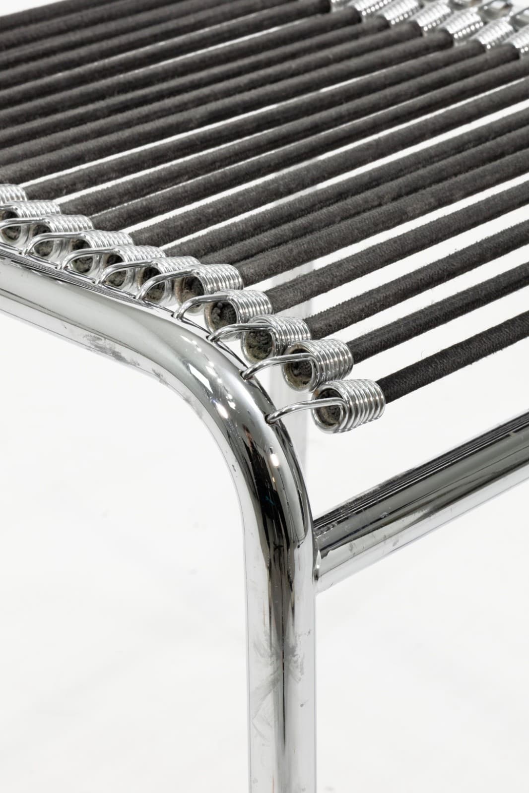 Set Of 4 Mid Century Rene Herbst Sandow Cord And Chrome Armchairs - Thumbnail 6