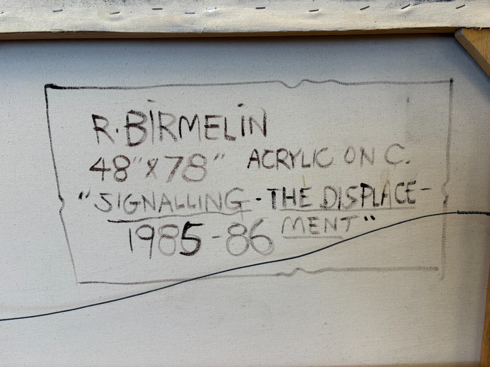 Robert Birmelin Signaling - The Displacement Signed Acrylic Painting 1985-86 - Thumbnail 11