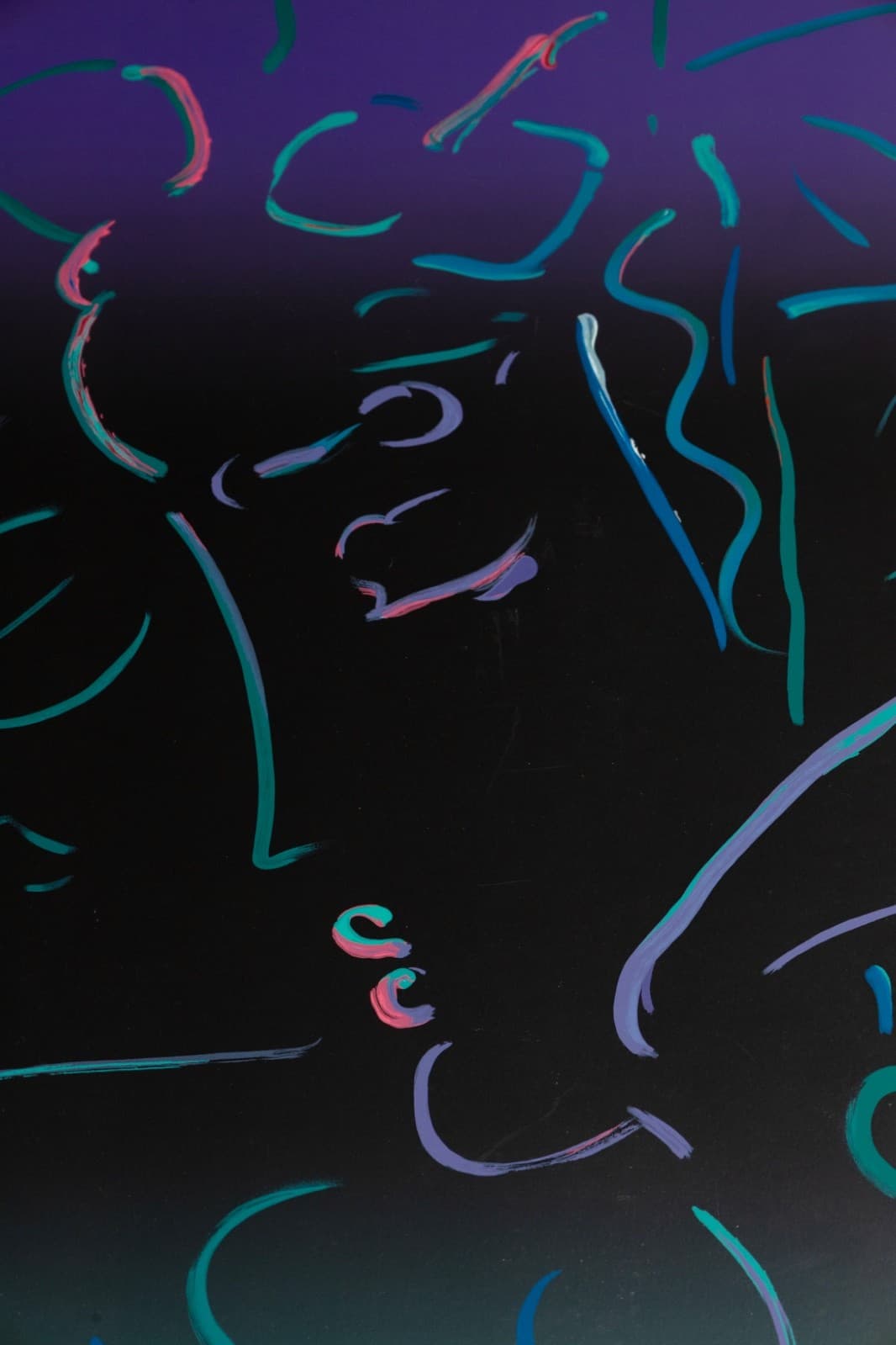 Peter Max Midnight Profile Signed 1988 Serigraph on Paper 176/300 Modern Pop Art - Thumbnail 5