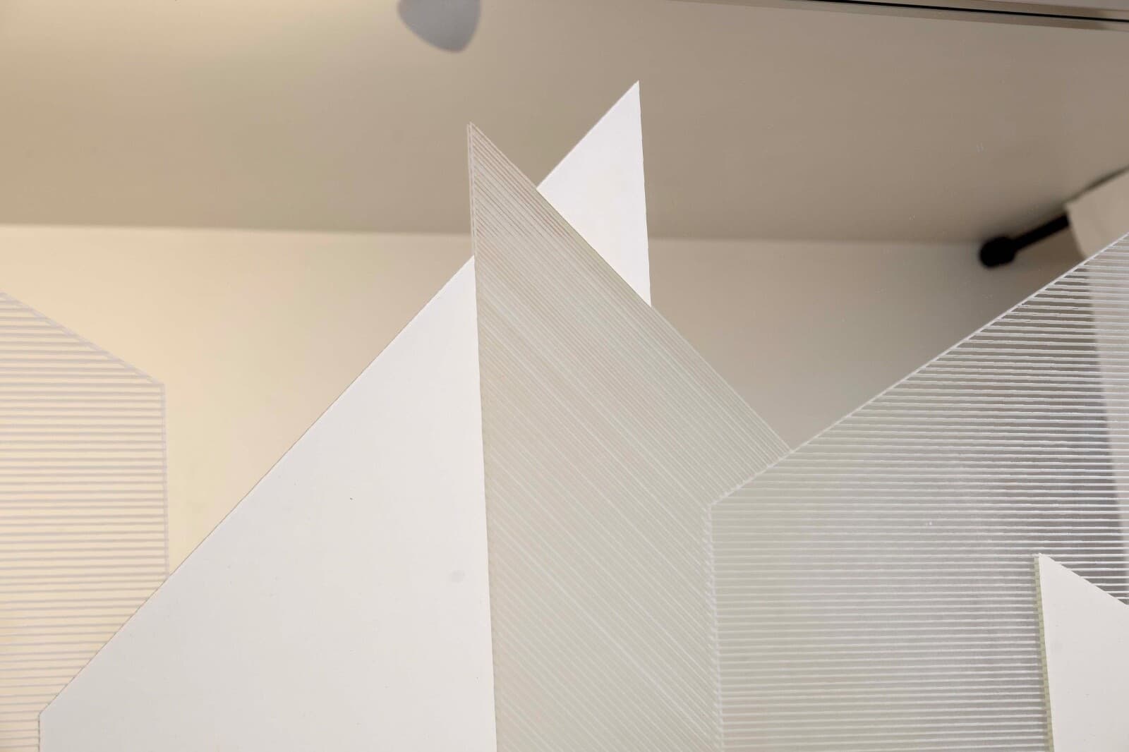 Greg Copeland #633 Signed Modern Geometric Op Art Space Age Mirror Framed 1970s - Thumbnail 6