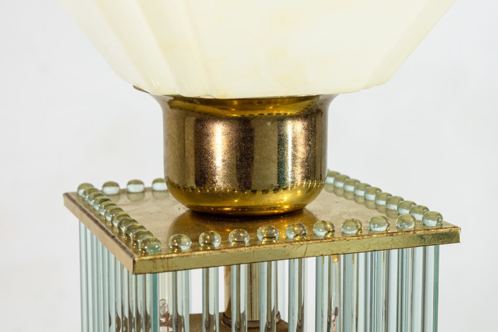 Pair of 1960s Gaetano Sciolari Brass and Glass Mid Century Modern Table Lamps - Thumbnail 5